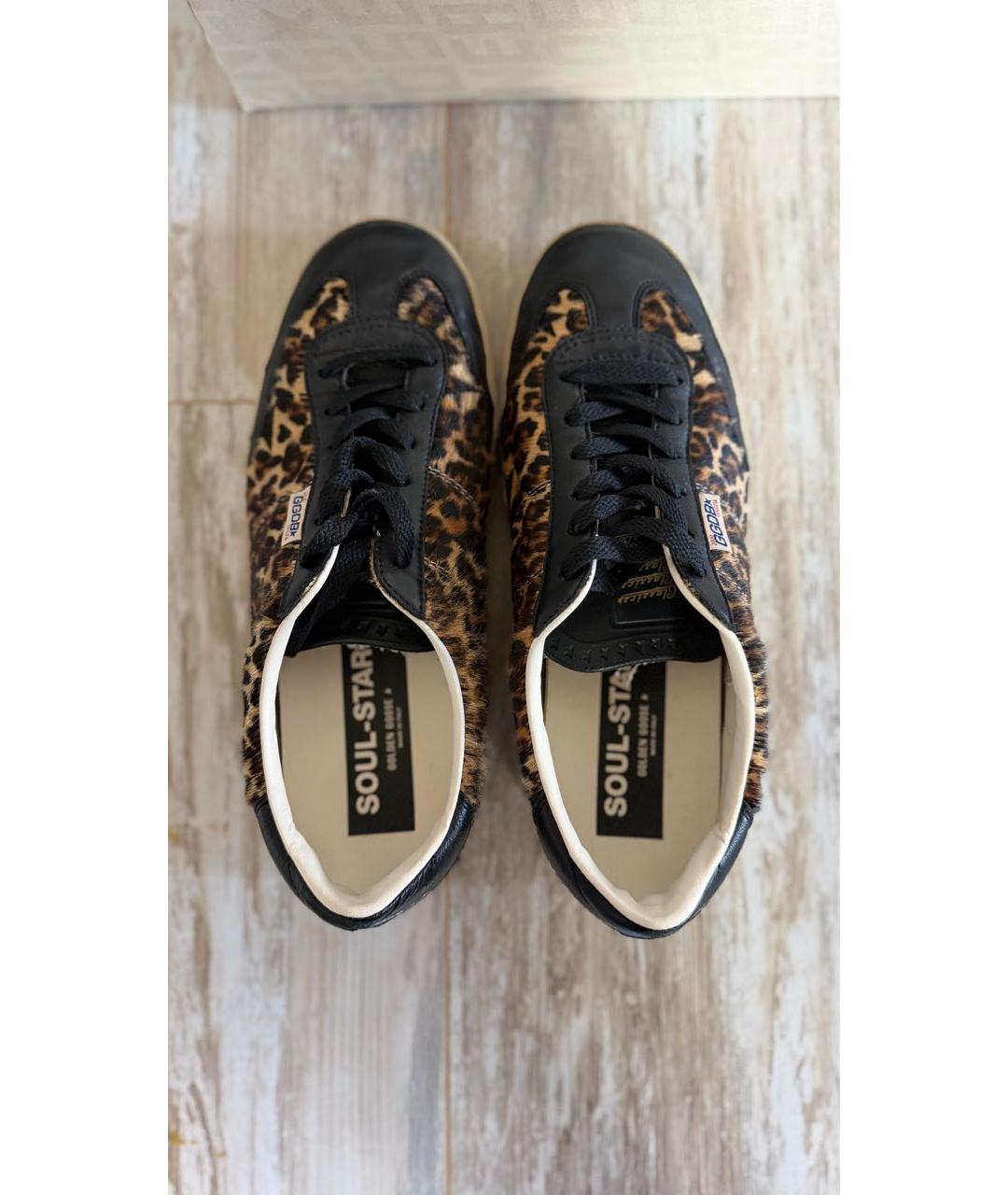 GOLDEN GOOSE Коричневые кожаные кеды, фото 4