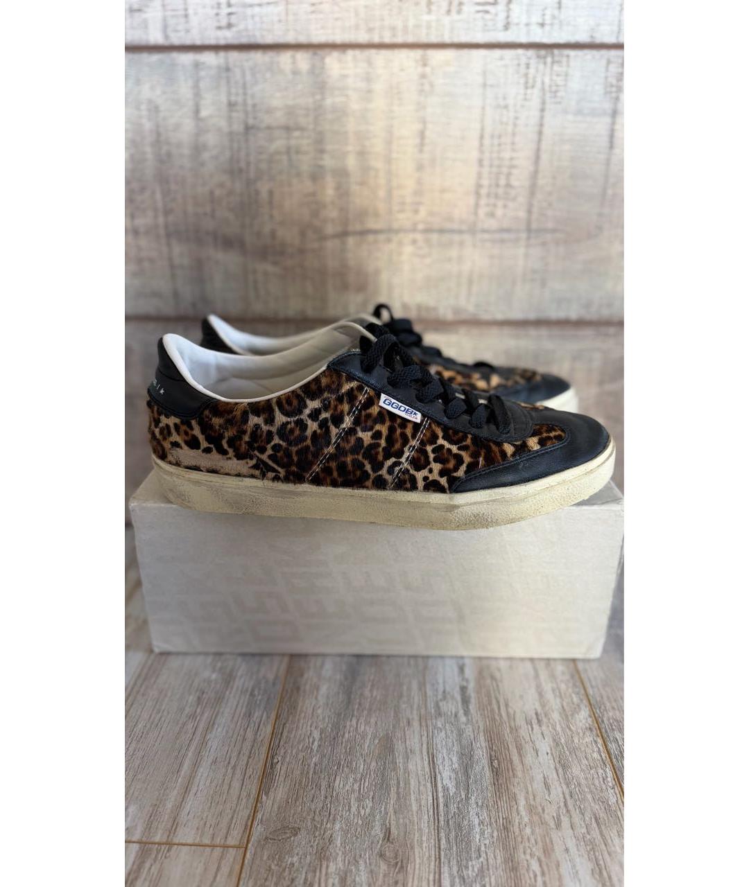 GOLDEN GOOSE Коричневые кожаные кеды, фото 8
