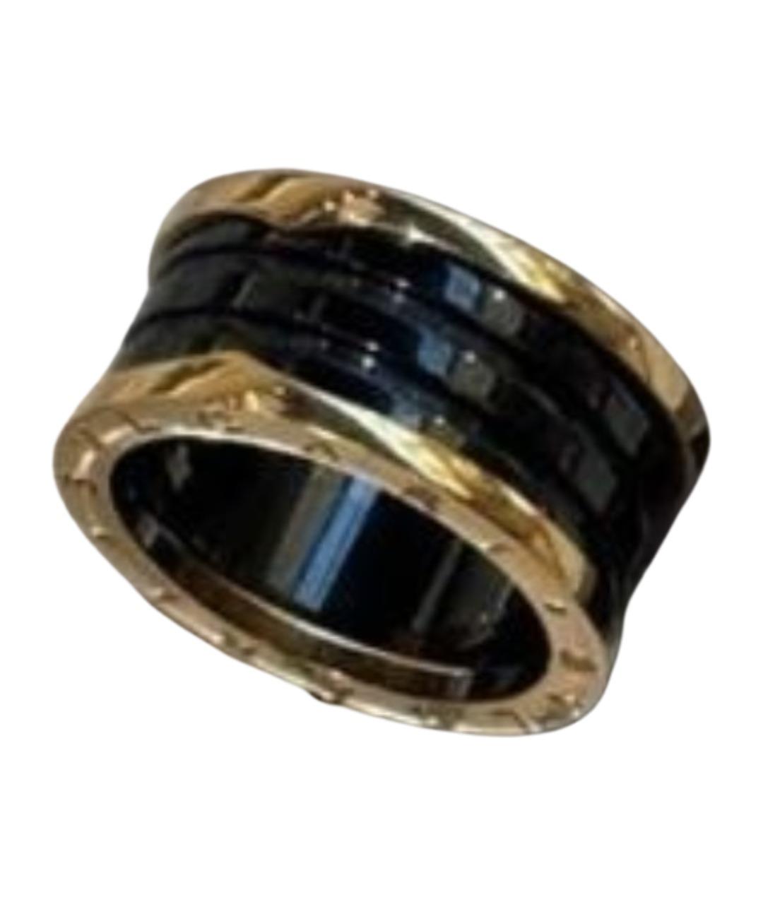 BVLGARI Черное кольцо из розового золота, фото 1