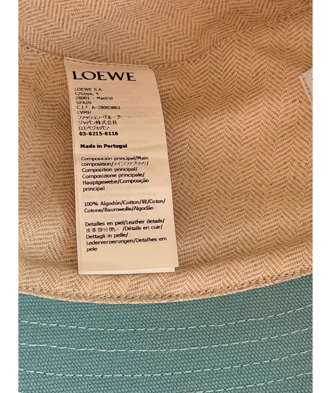 LOEWE Голубая хлопковая панама, фото 4