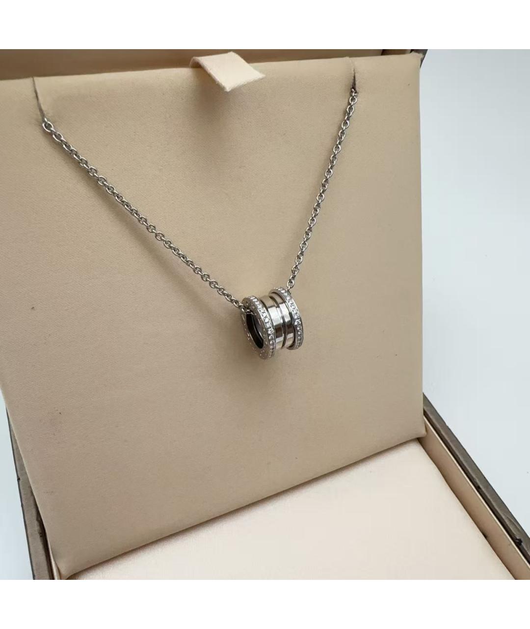 BVLGARI Серебряное колье из белого золота, фото 3