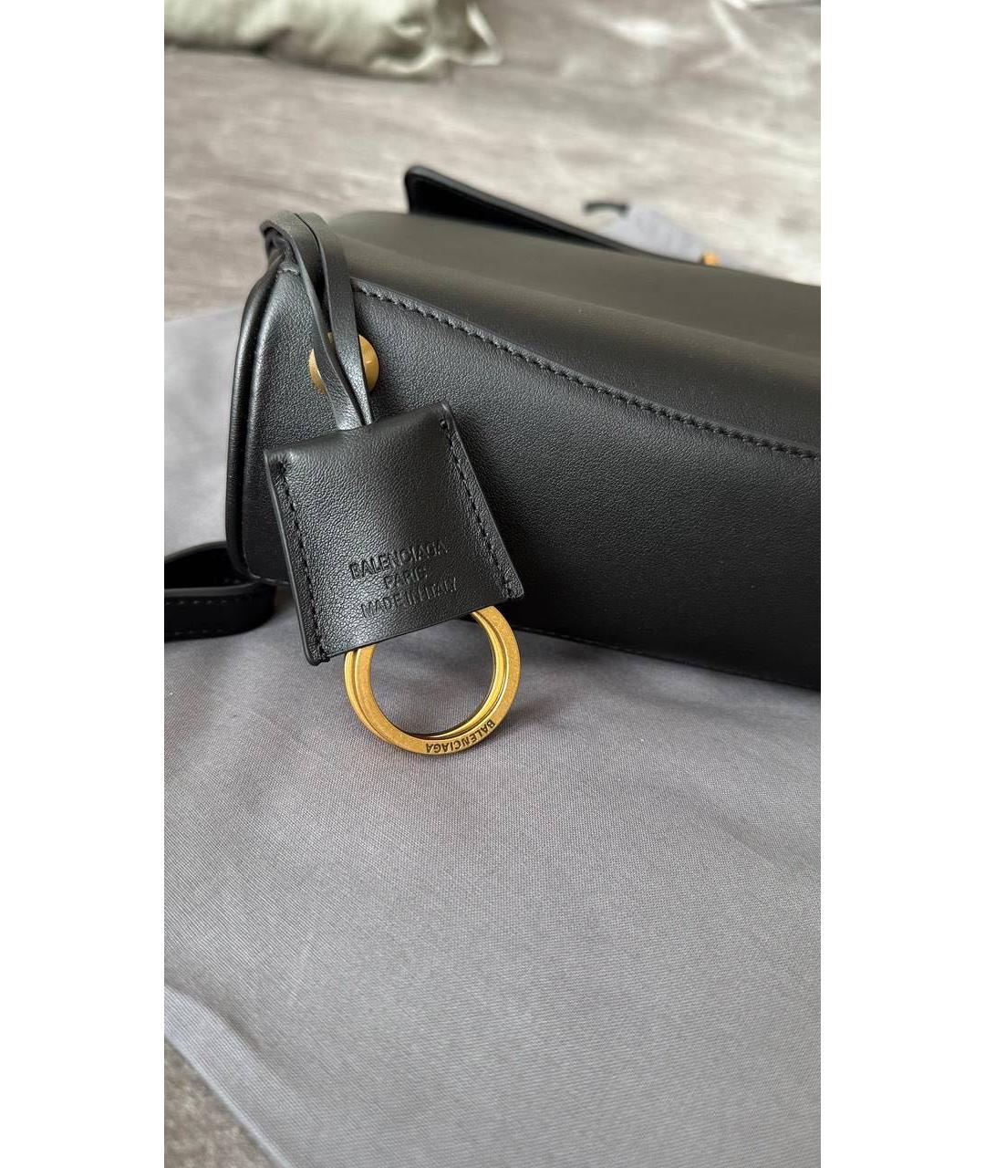 BALENCIAGA Черная кожаная сумка с короткими ручками, фото 8
