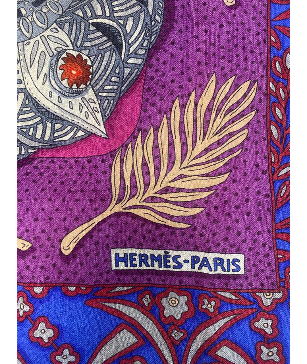 HERMES Фуксия кашемировый платок, фото 6