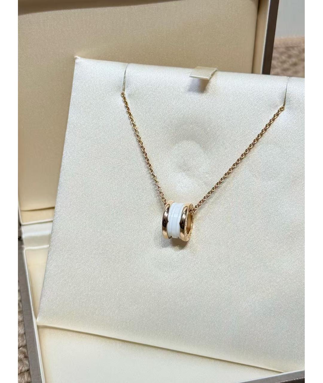 BVLGARI Бежевое колье из розового золота, фото 4