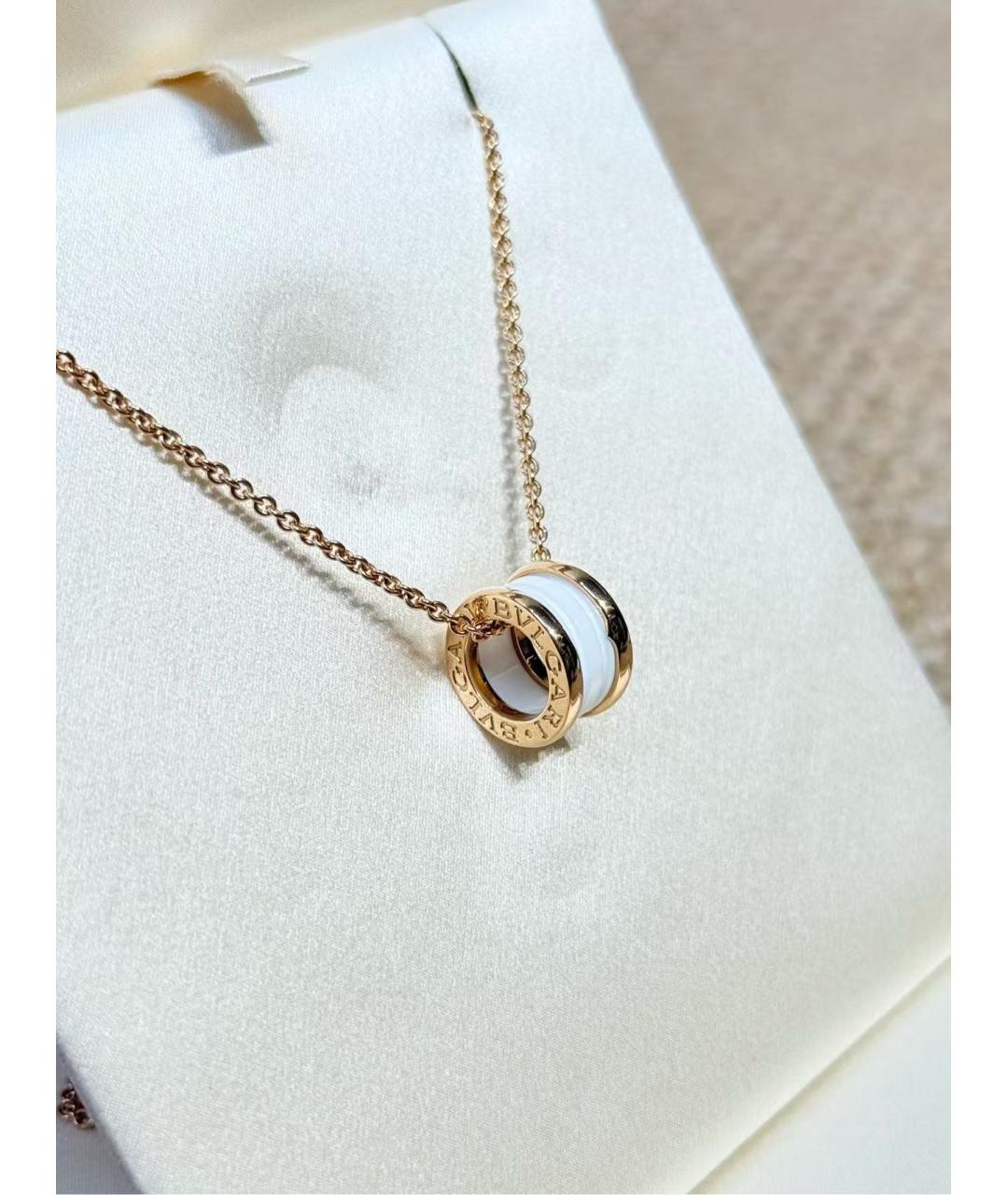 BVLGARI Бежевое колье из розового золота, фото 3