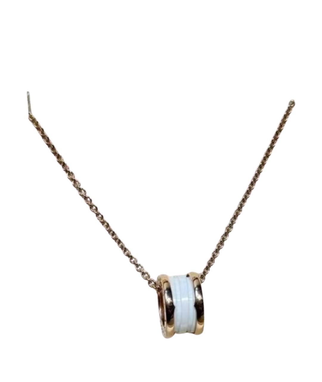 BVLGARI Бежевое колье из розового золота, фото 1
