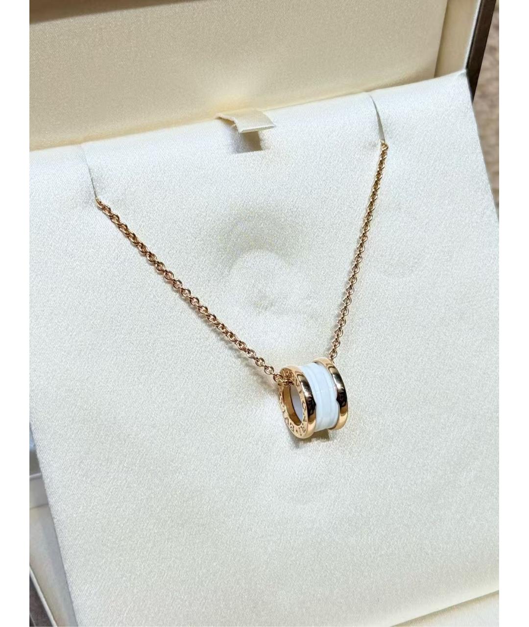 BVLGARI Бежевое колье из розового золота, фото 6