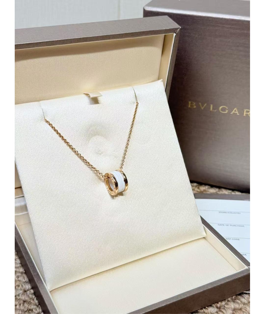 BVLGARI Бежевое колье из розового золота, фото 2