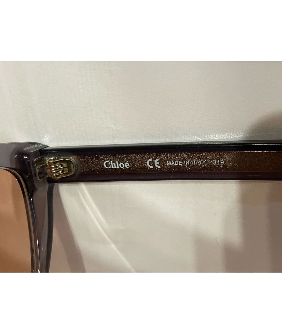 CHLOE Фиолетовые пластиковые солнцезащитные очки, фото 4
