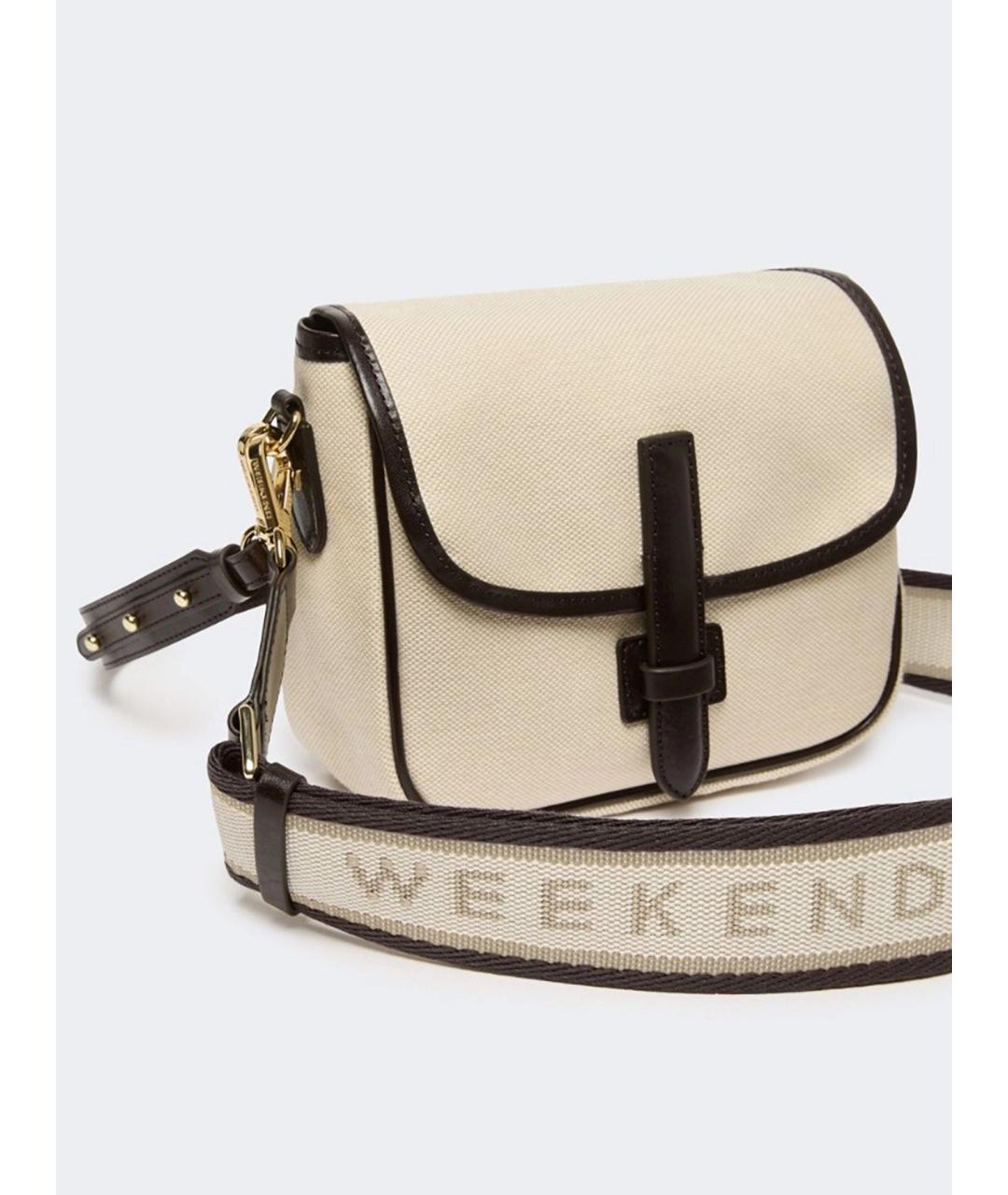 WEEKEND MAX MARA Бежевая хлопковая сумка через плечо, фото 3