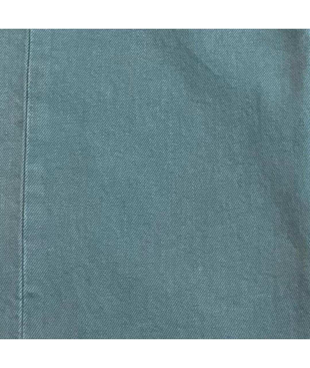 LORO PIANA Голубые хлопковые прямые джинсы, фото 4