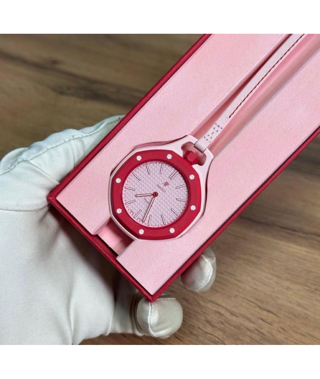 Swatch Розовые керамические часы, фото 2