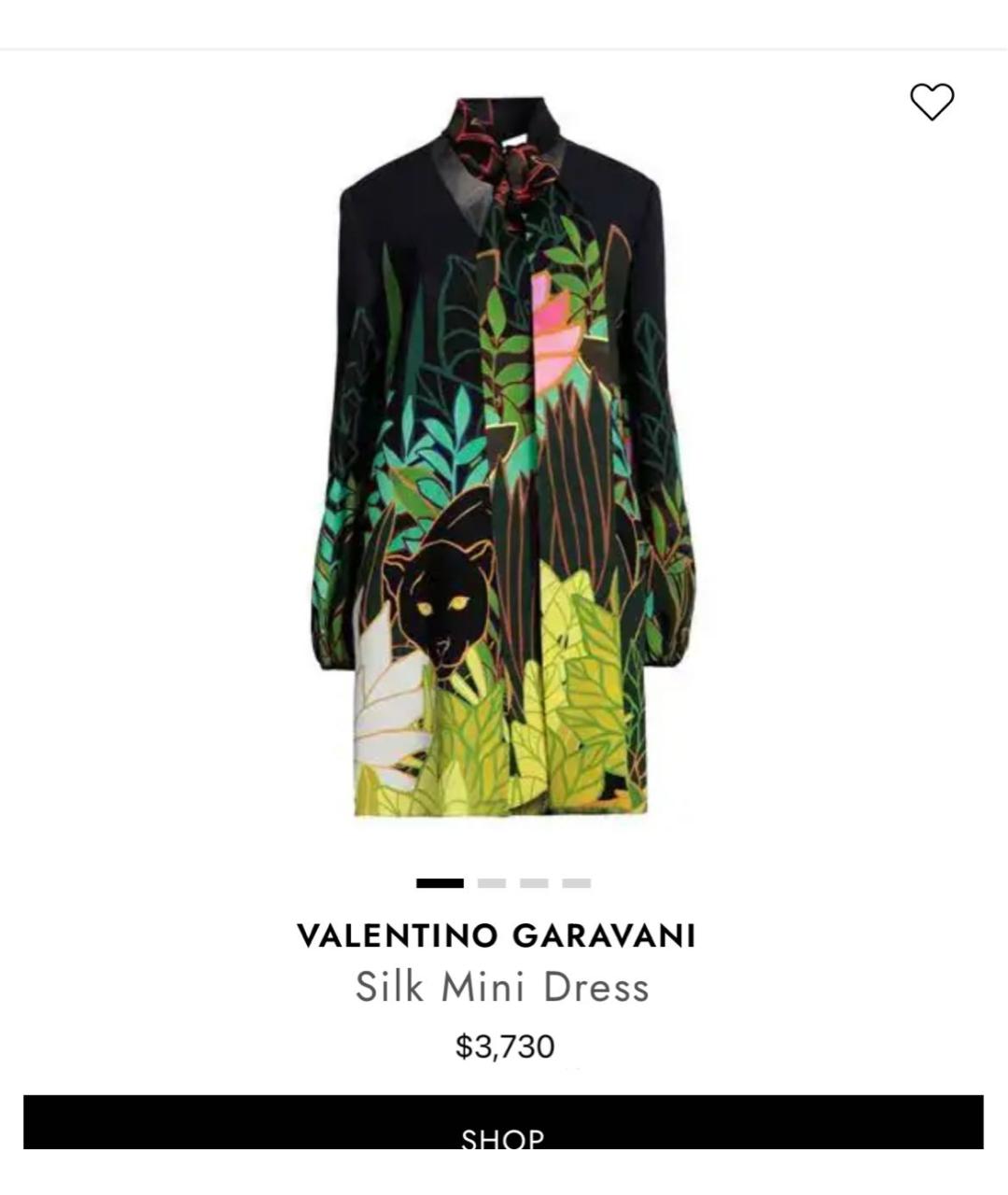 VALENTINO Мульти шелковое повседневное платье, фото 6