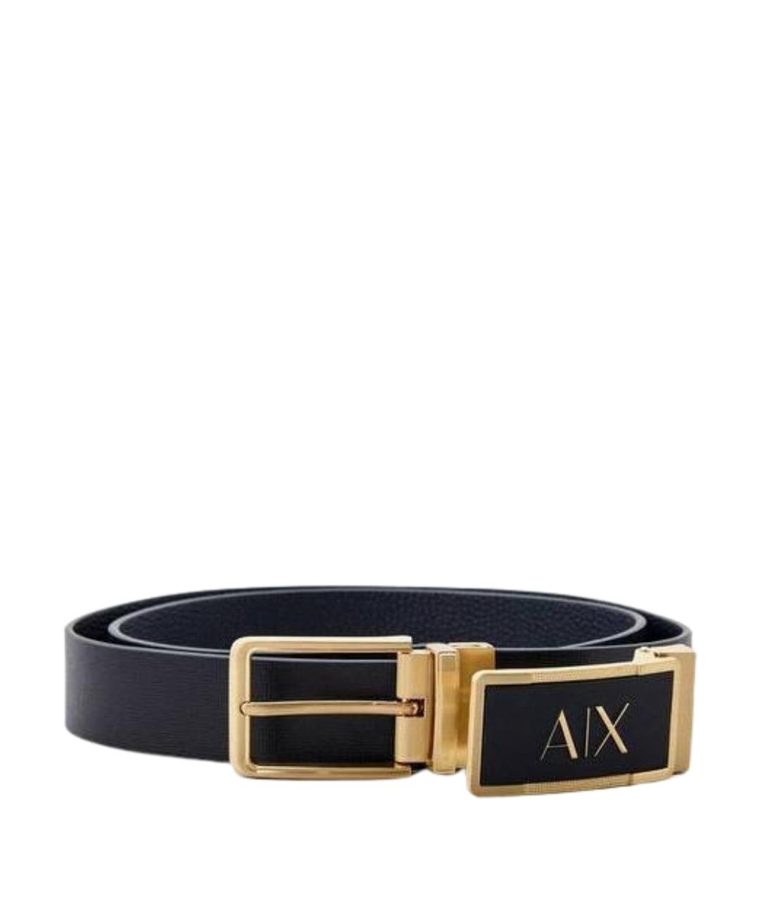 ARMANI EXCHANGE Черный кожаный ремень, фото 1