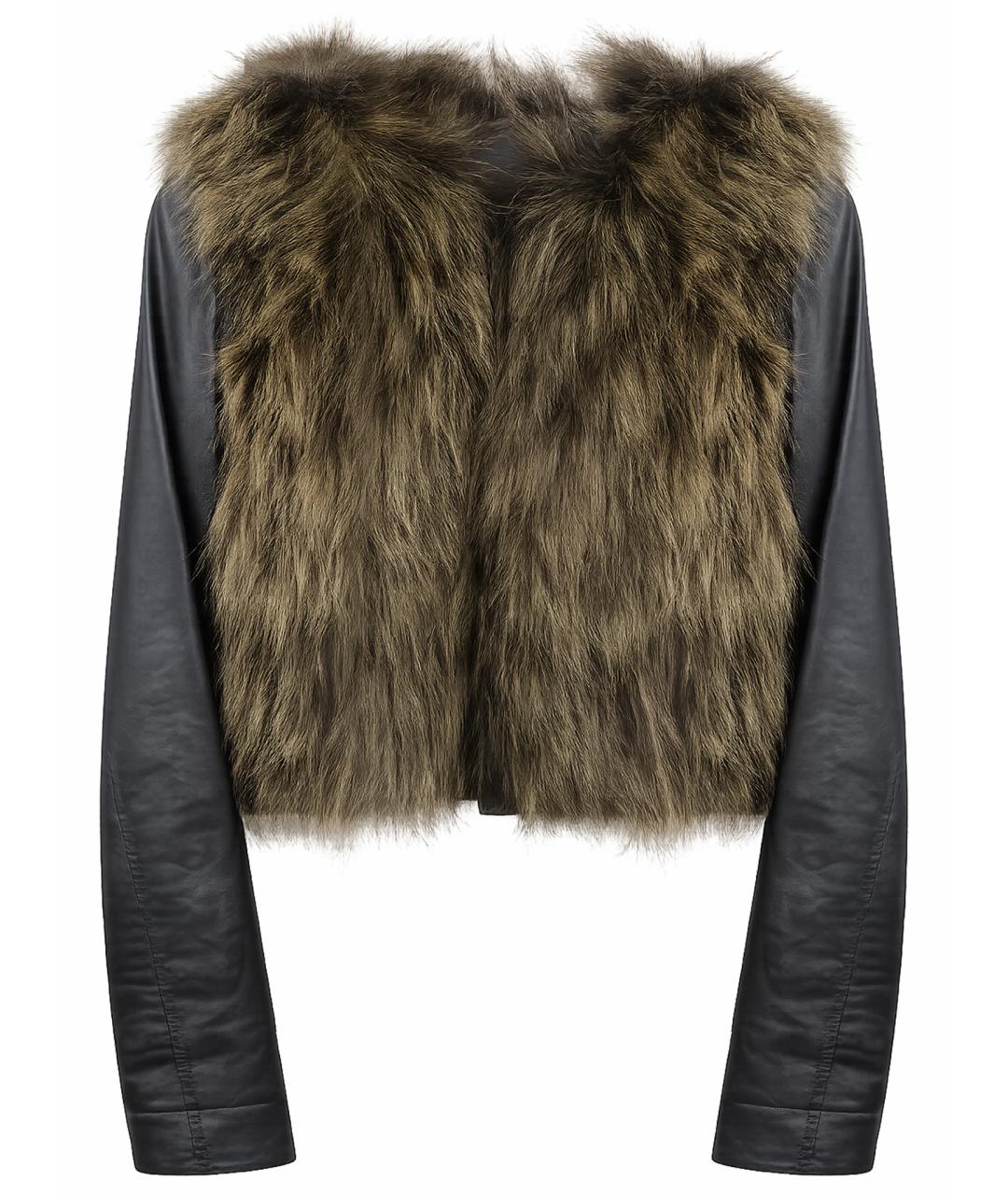 MICHAEL KORS Хаки кожаная куртка, фото 1
