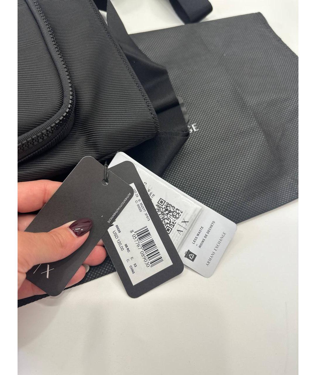 ARMANI EXCHANGE Черная сумка на плечо, фото 6