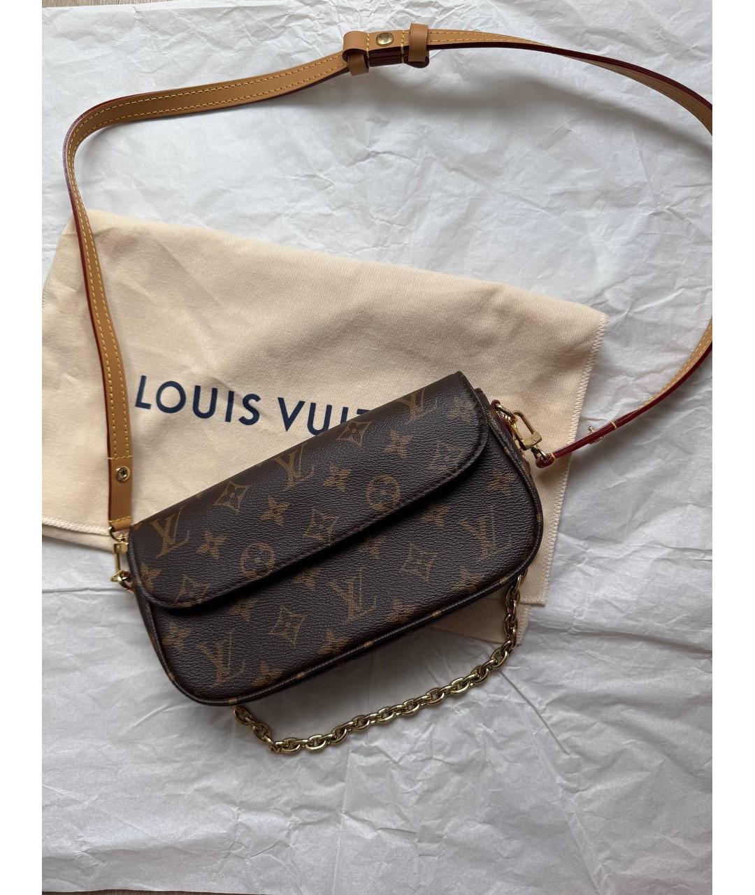 LOUIS VUITTON Коричневая сумка через плечо, фото 3