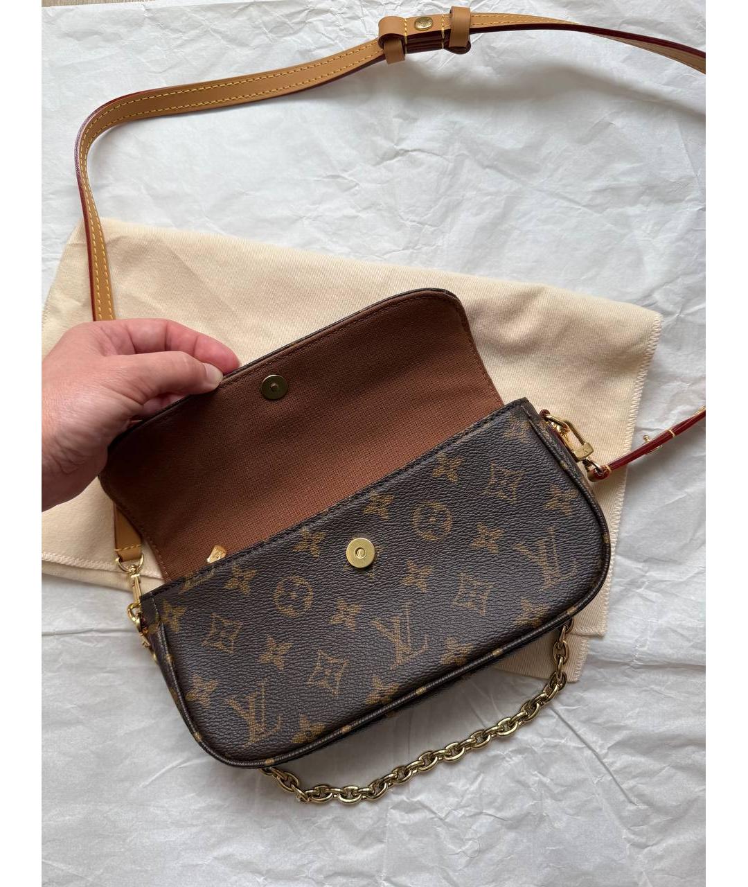 LOUIS VUITTON Коричневая сумка через плечо, фото 4