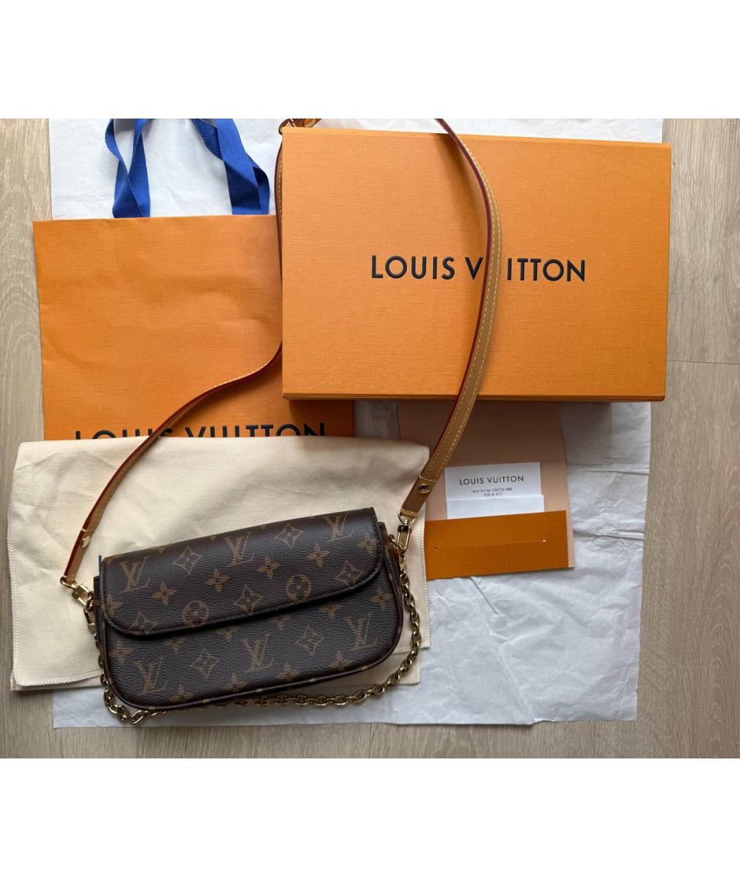 LOUIS VUITTON Коричневая сумка через плечо, фото 2