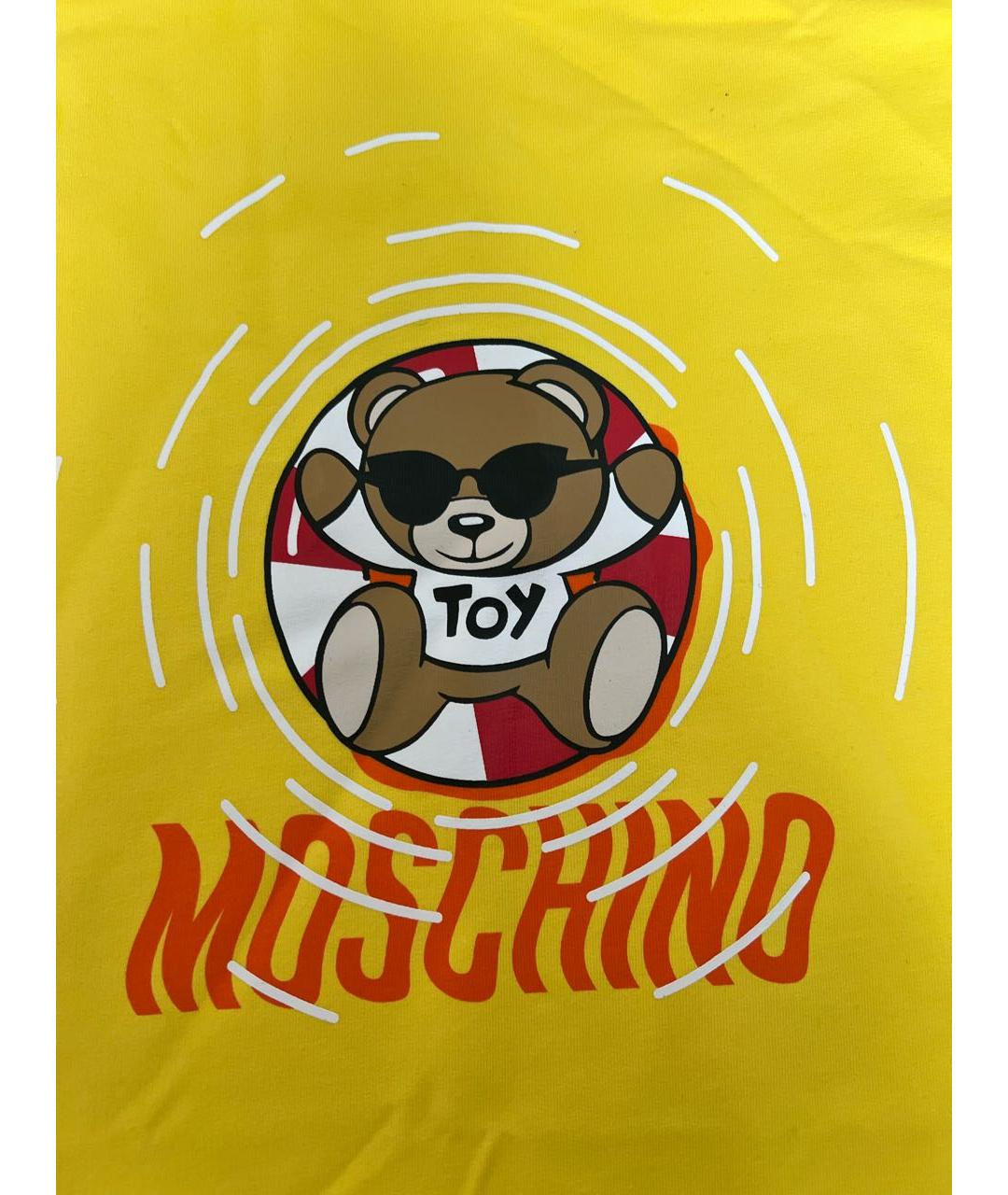 MOSCHINO Желтый хлопковый детская футболка / топ, фото 4