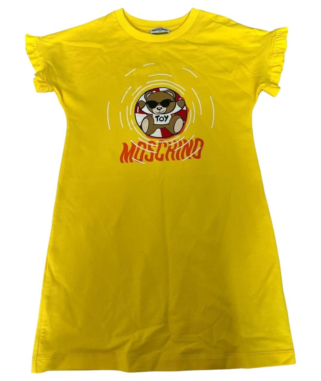MOSCHINO Желтый хлопковый детская футболка / топ, фото 1
