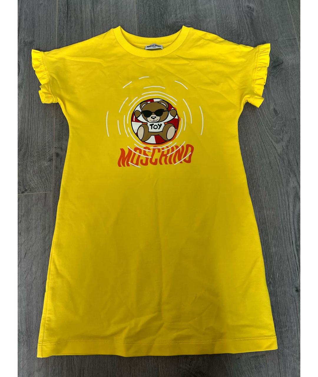 MOSCHINO Желтый хлопковый детская футболка / топ, фото 5