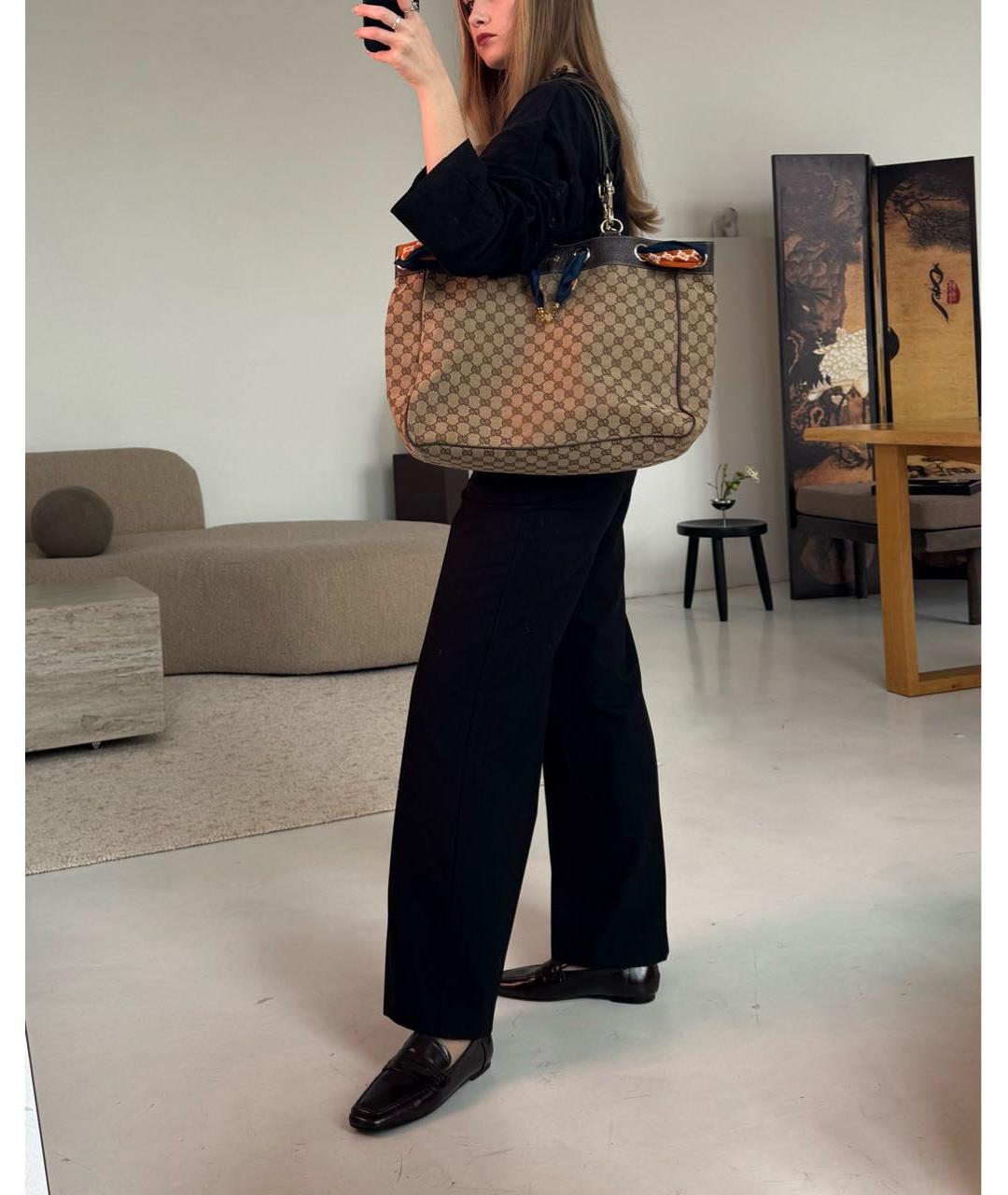 GUCCI Бежевая сумка тоут, фото 8