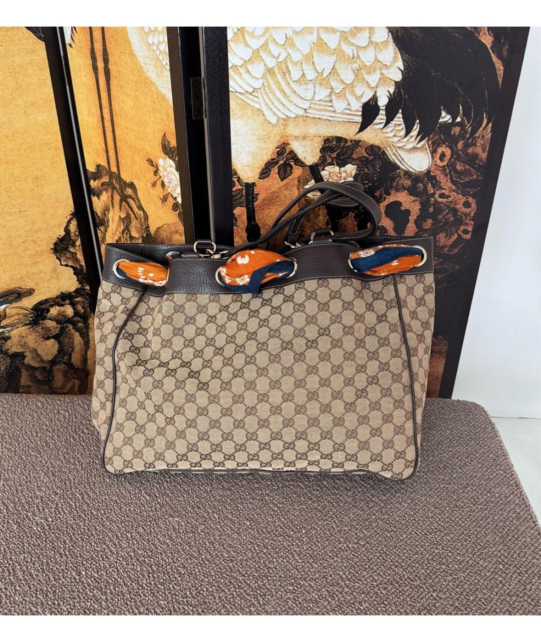 GUCCI Бежевая сумка тоут, фото 7