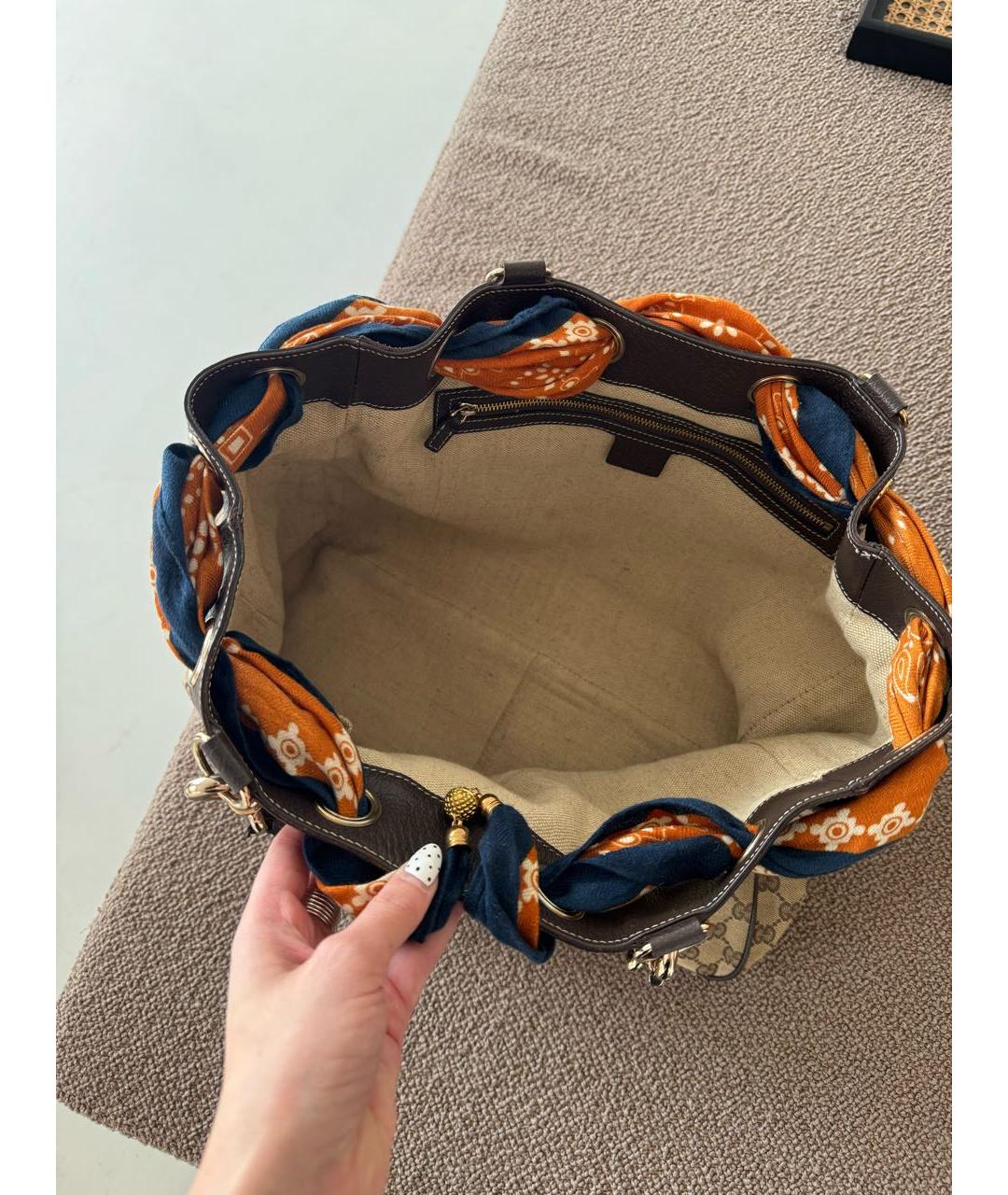 GUCCI Бежевая сумка тоут, фото 4