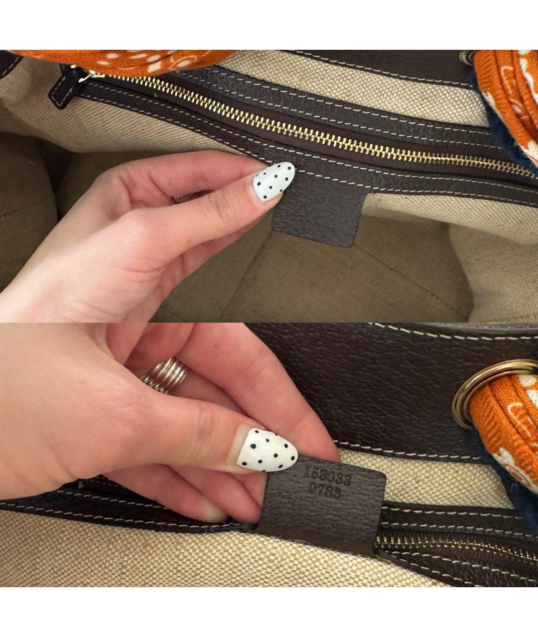 GUCCI Бежевая сумка тоут, фото 6