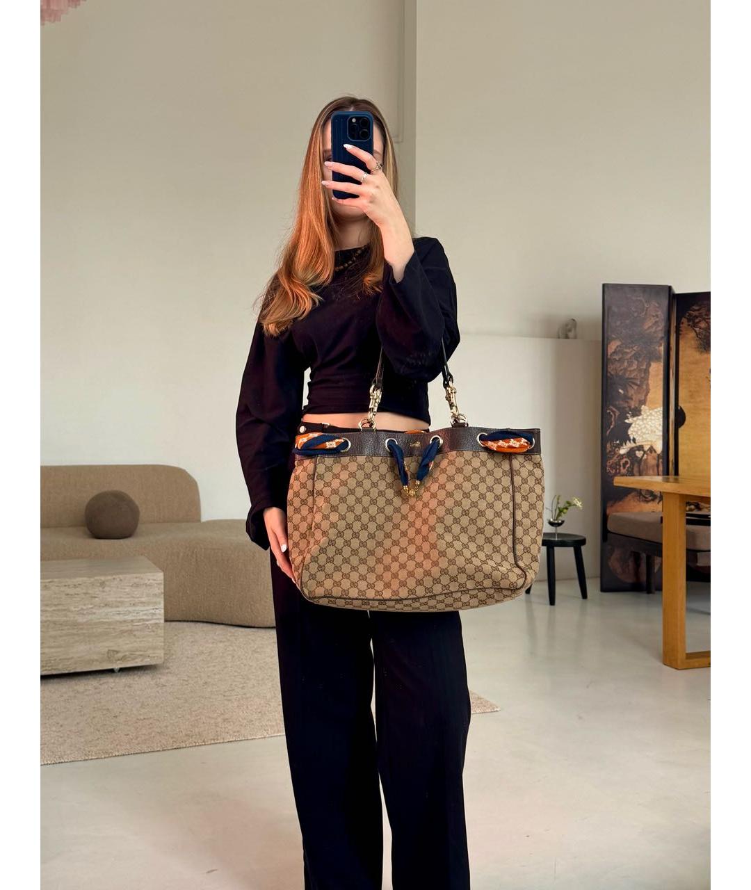 GUCCI Бежевая сумка тоут, фото 2