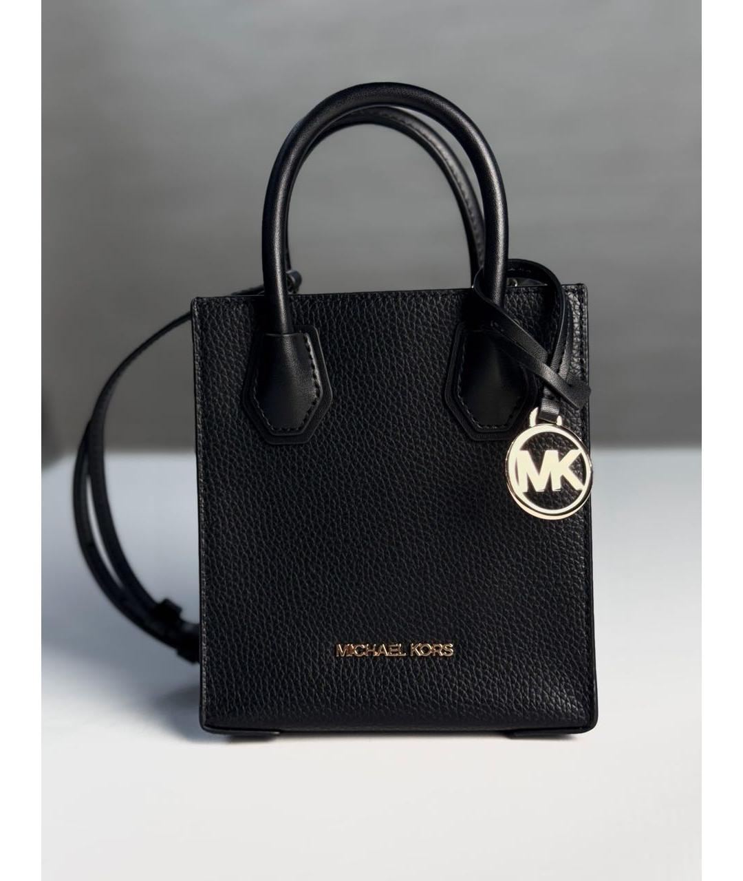 MICHAEL KORS Черная кожаная сумка с короткими ручками, фото 9
