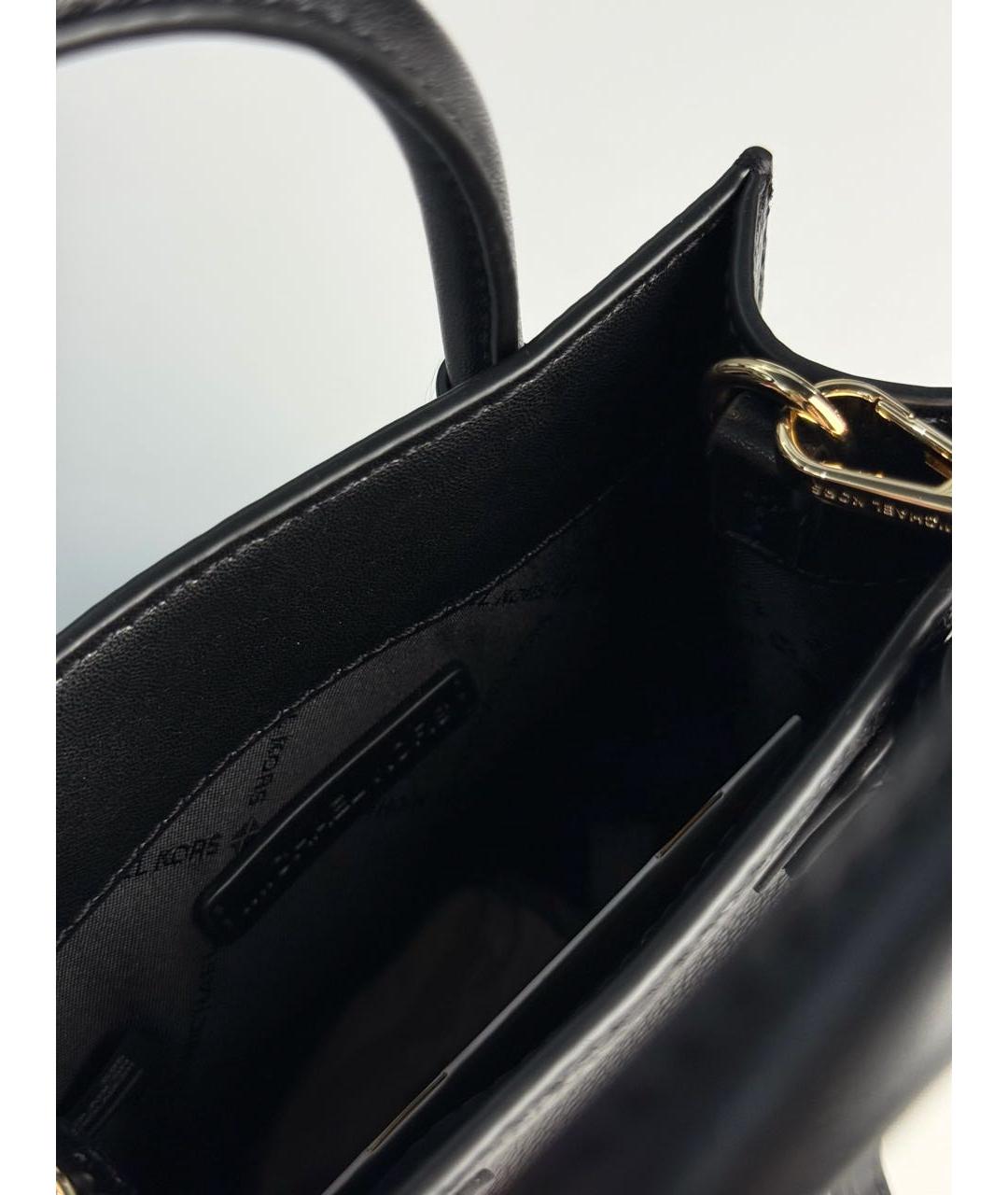 MICHAEL KORS Черная кожаная сумка с короткими ручками, фото 7