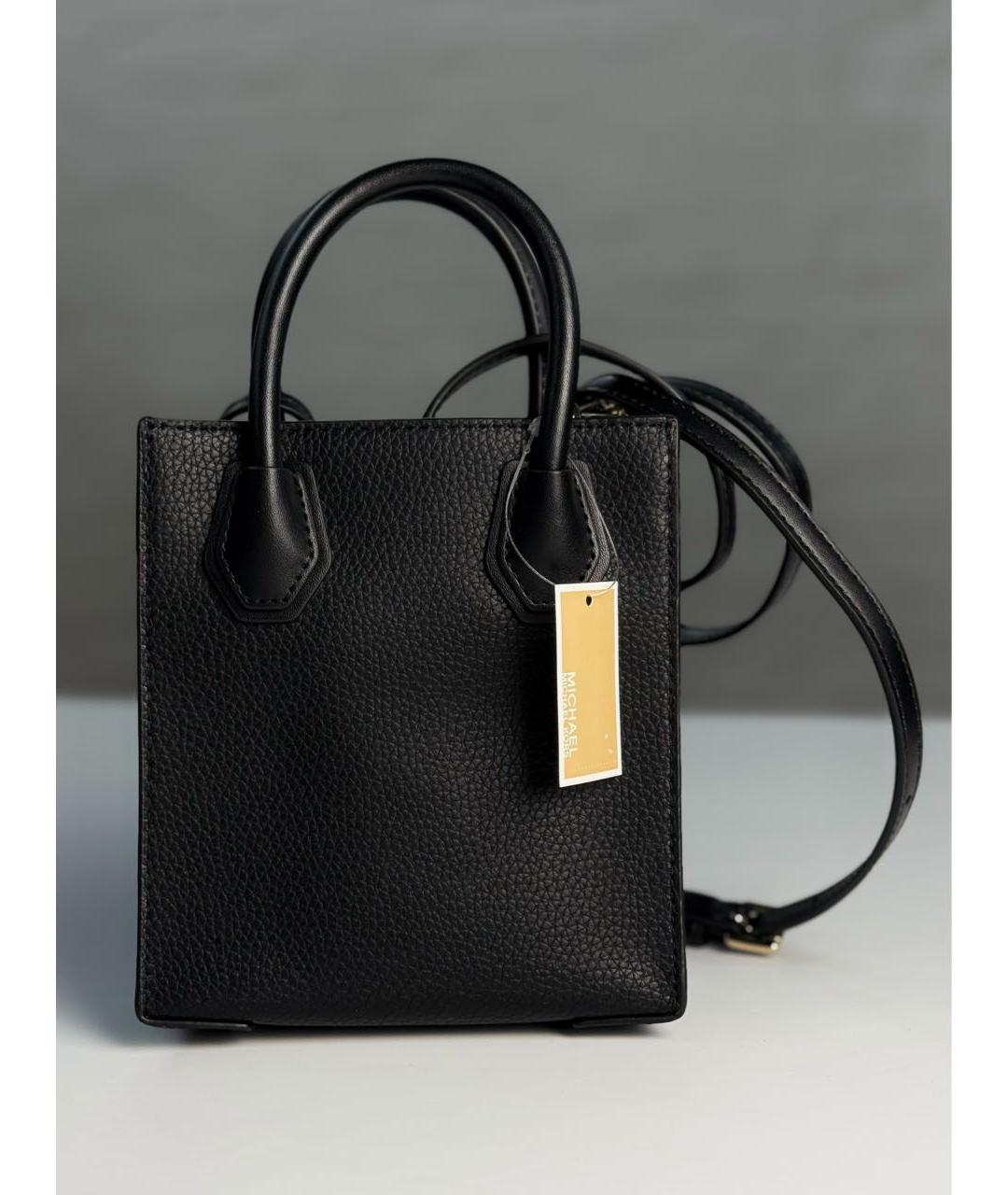 MICHAEL KORS Черная кожаная сумка с короткими ручками, фото 4