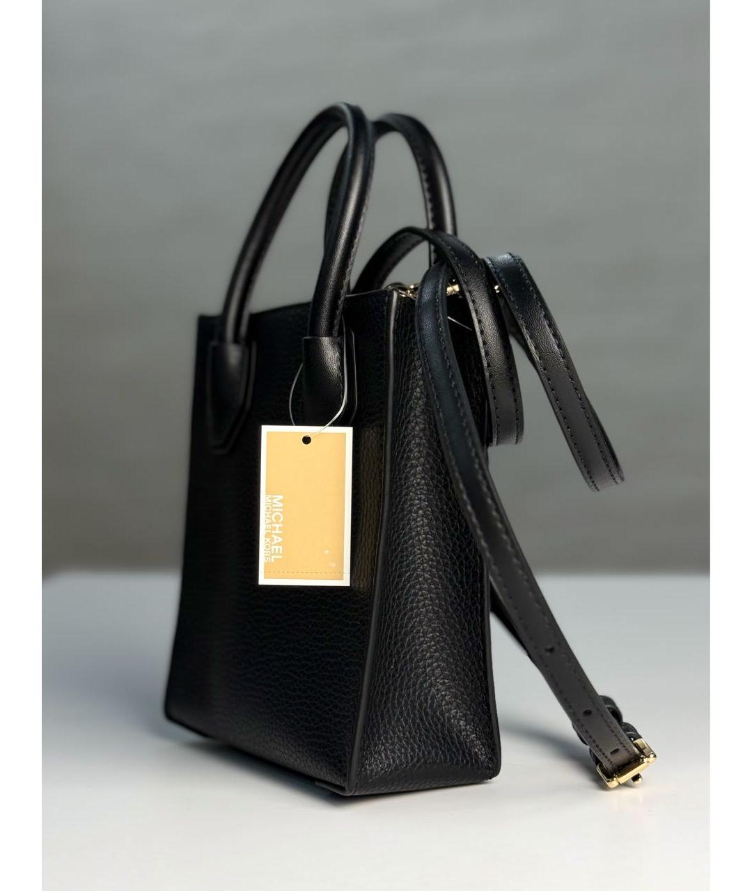 MICHAEL KORS Черная кожаная сумка с короткими ручками, фото 3