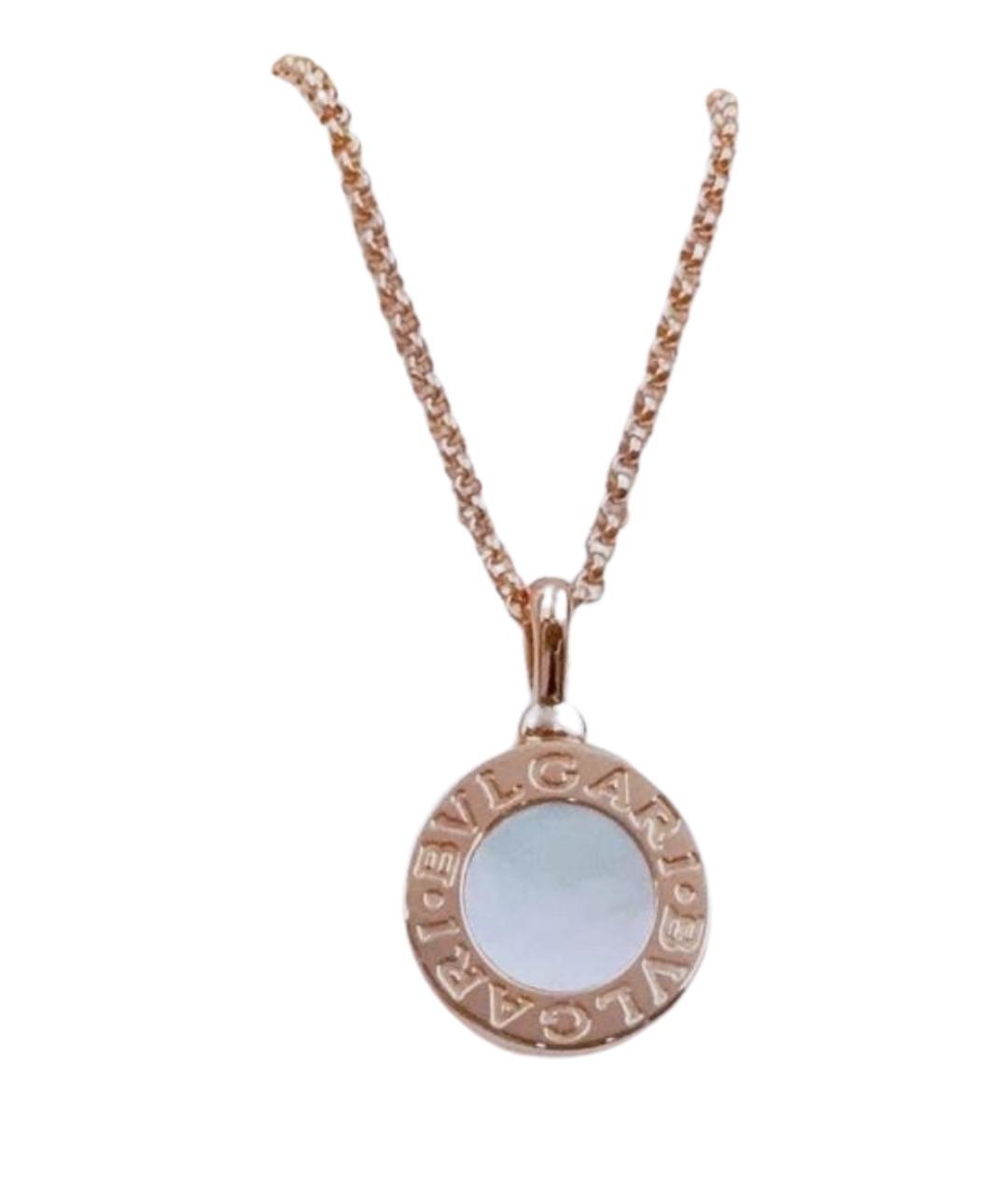 BVLGARI Белое колье из розового золота, фото 1