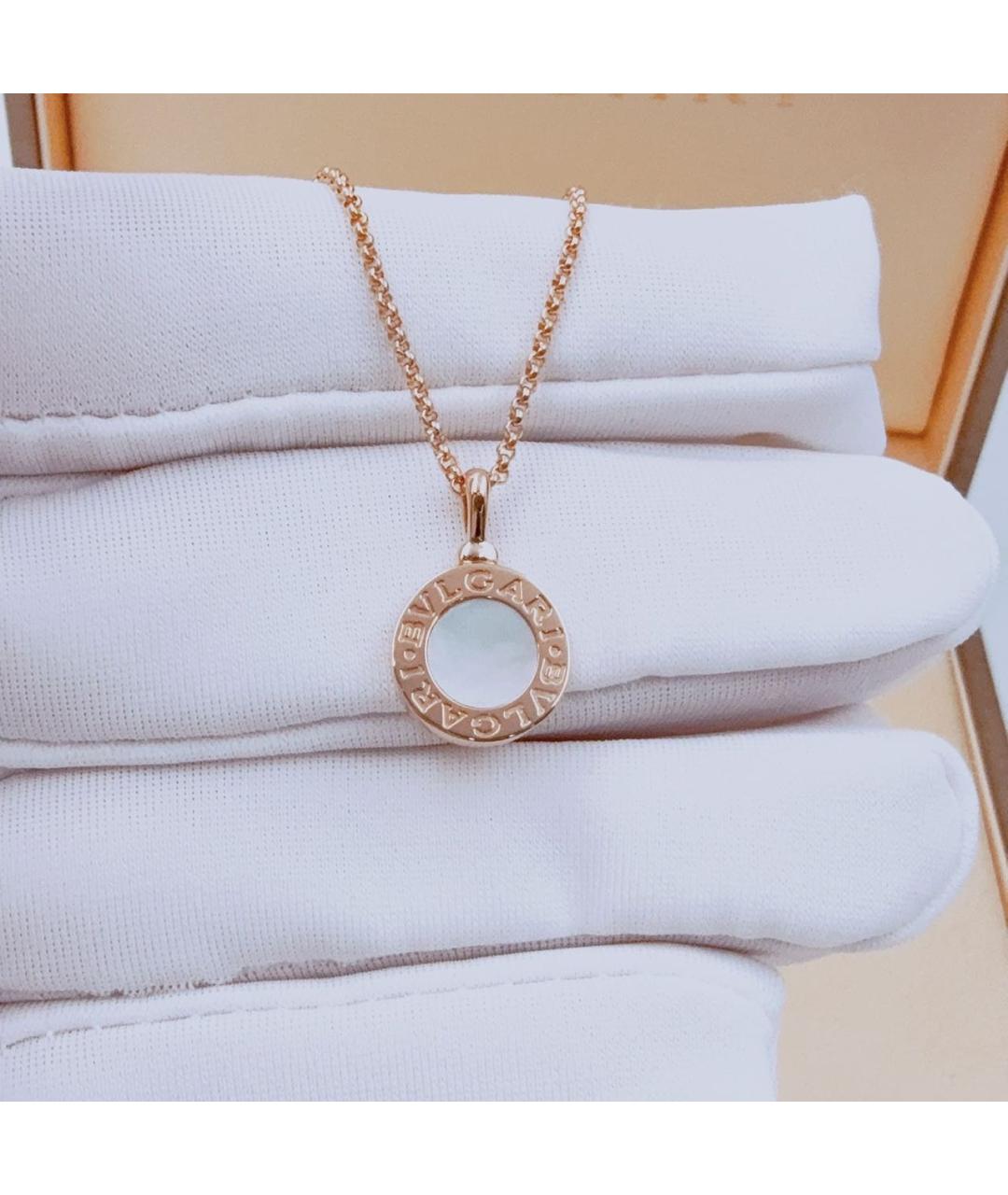 BVLGARI Белое колье из розового золота, фото 5