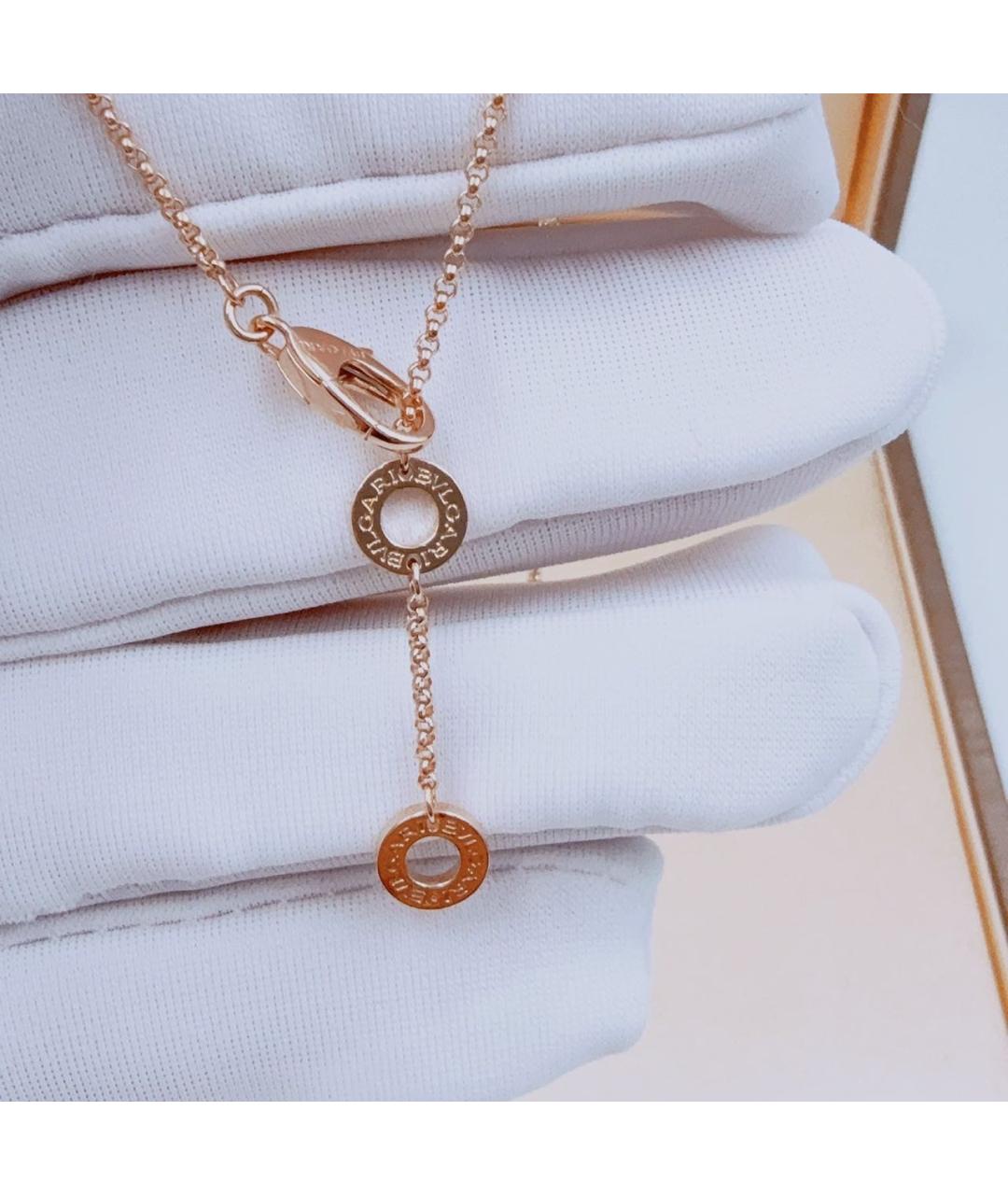 BVLGARI Белое колье из розового золота, фото 4