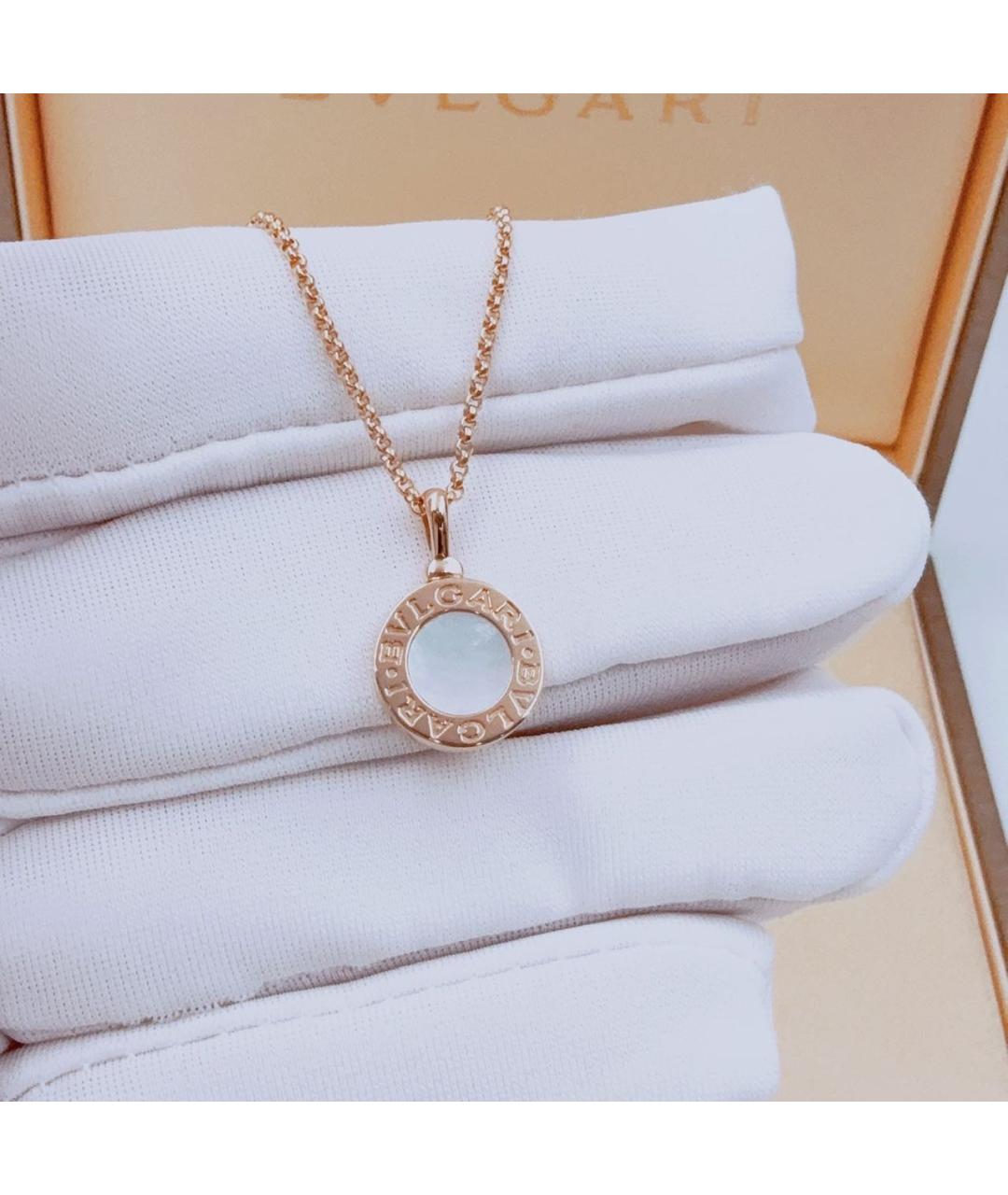 BVLGARI Белое колье из розового золота, фото 3