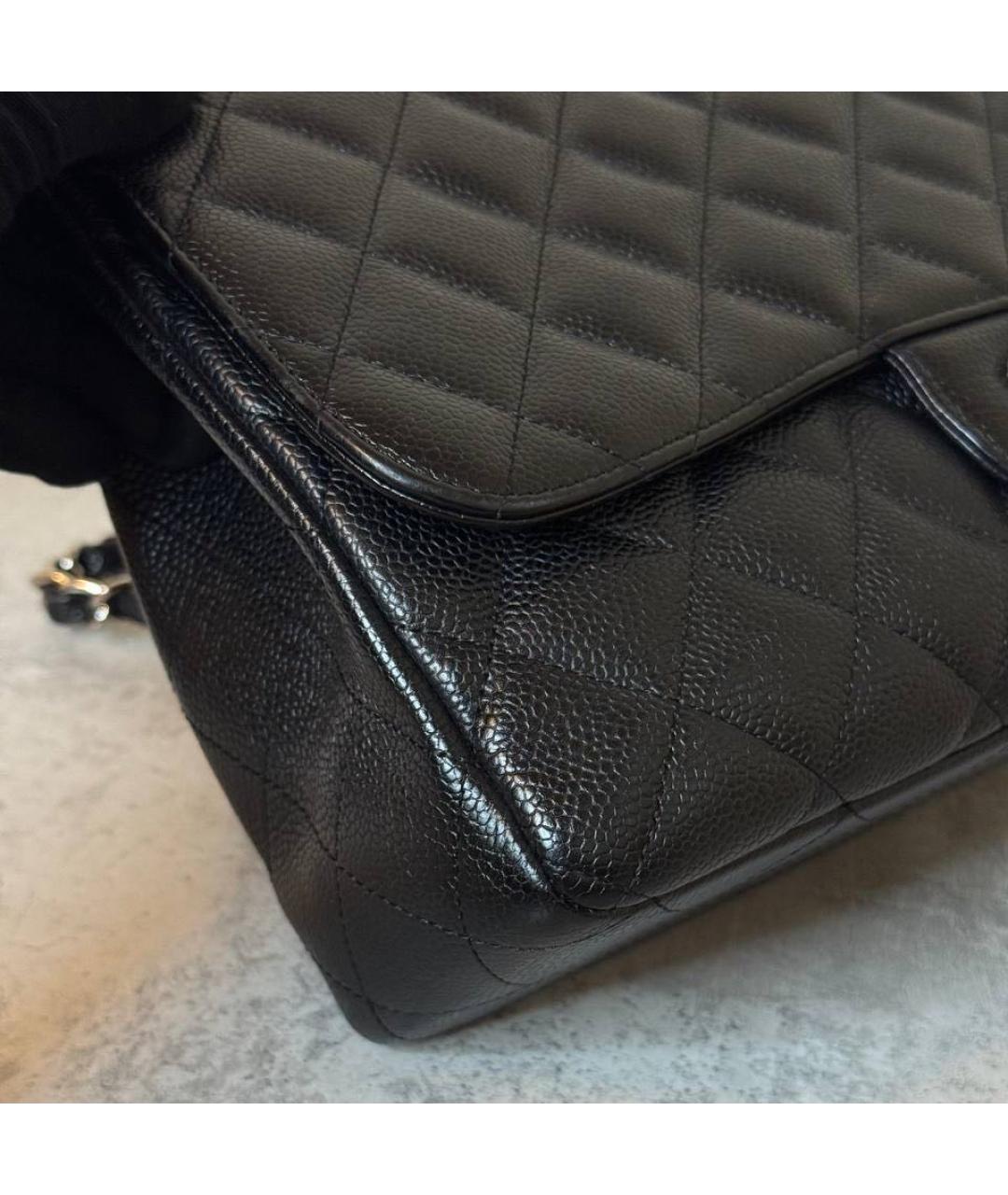 CHANEL Черная кожаная сумка с короткими ручками, фото 2