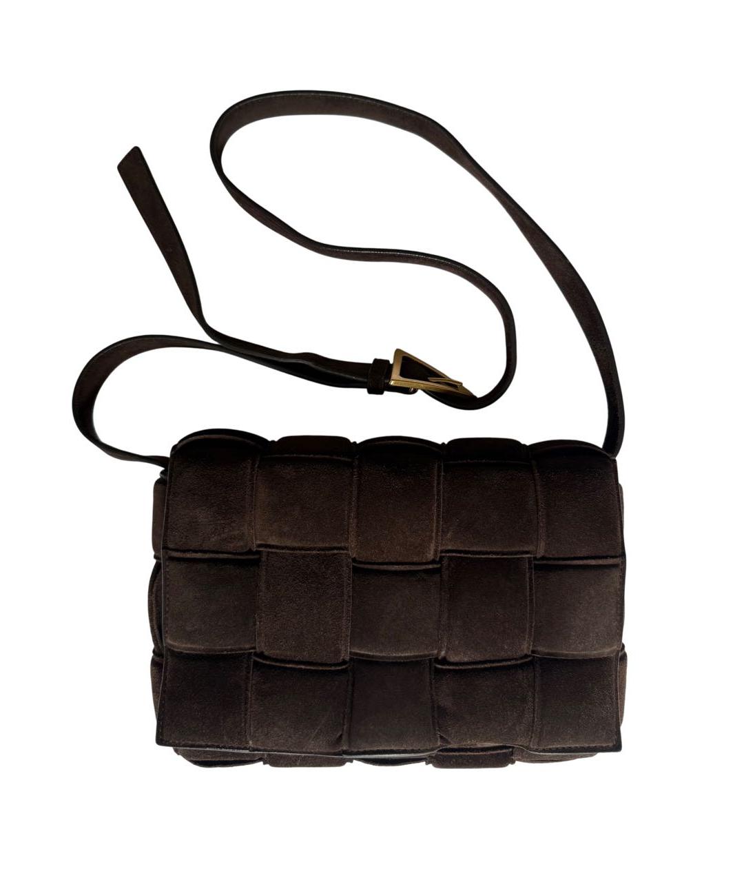 BOTTEGA VENETA Коричневая замшевая сумка через плечо, фото 1