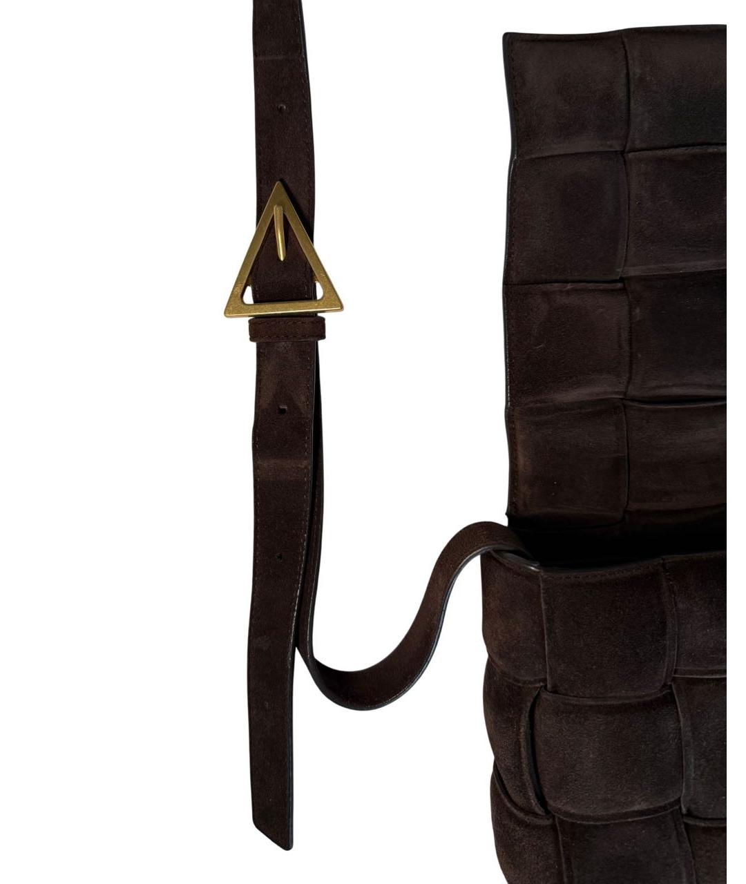 BOTTEGA VENETA Коричневая замшевая сумка через плечо, фото 4