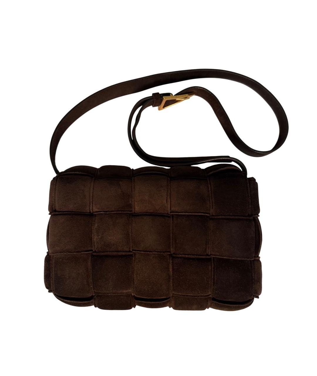 BOTTEGA VENETA Коричневая замшевая сумка через плечо, фото 7