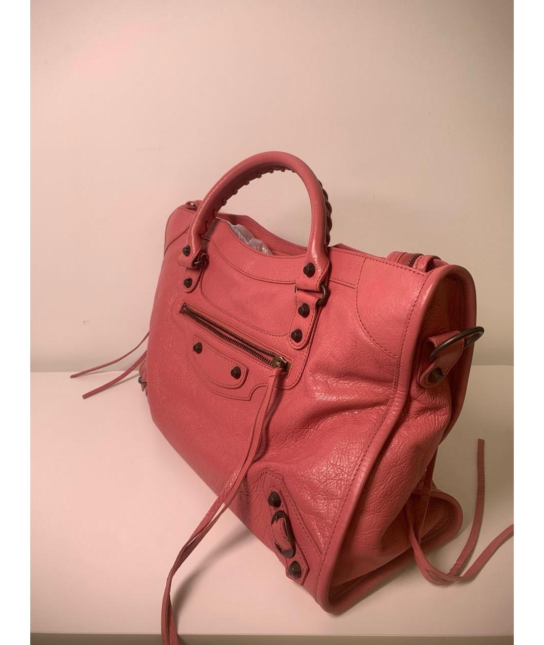 BALENCIAGA Розовая замшевая сумка через плечо, фото 5