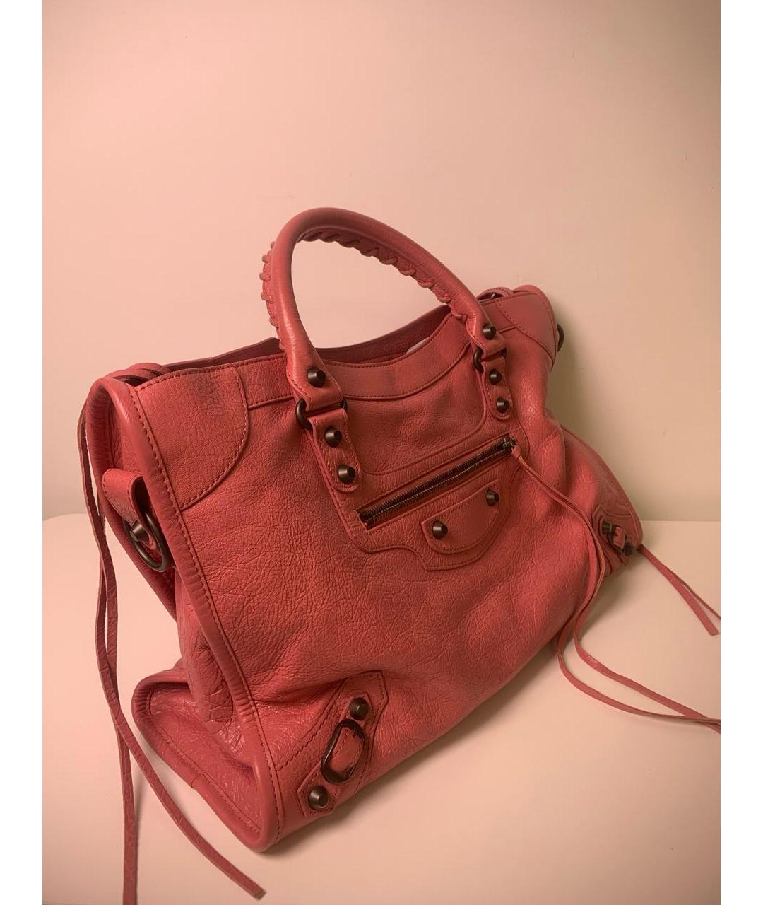 BALENCIAGA Розовая замшевая сумка через плечо, фото 4