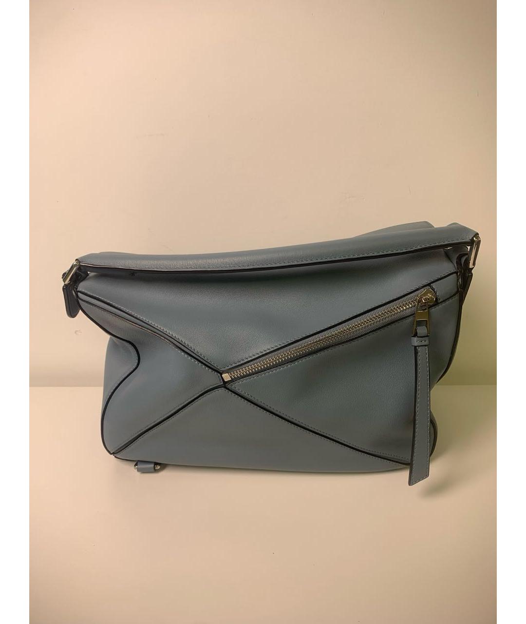 LOEWE Бирюзовая замшевая сумка через плечо, фото 2