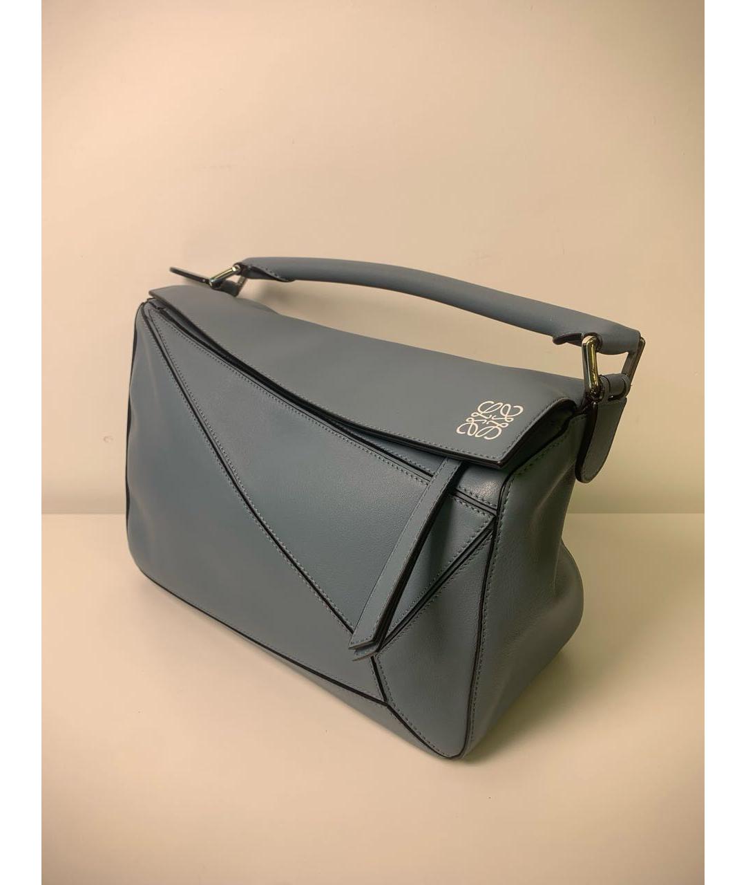 LOEWE Бирюзовая замшевая сумка через плечо, фото 5