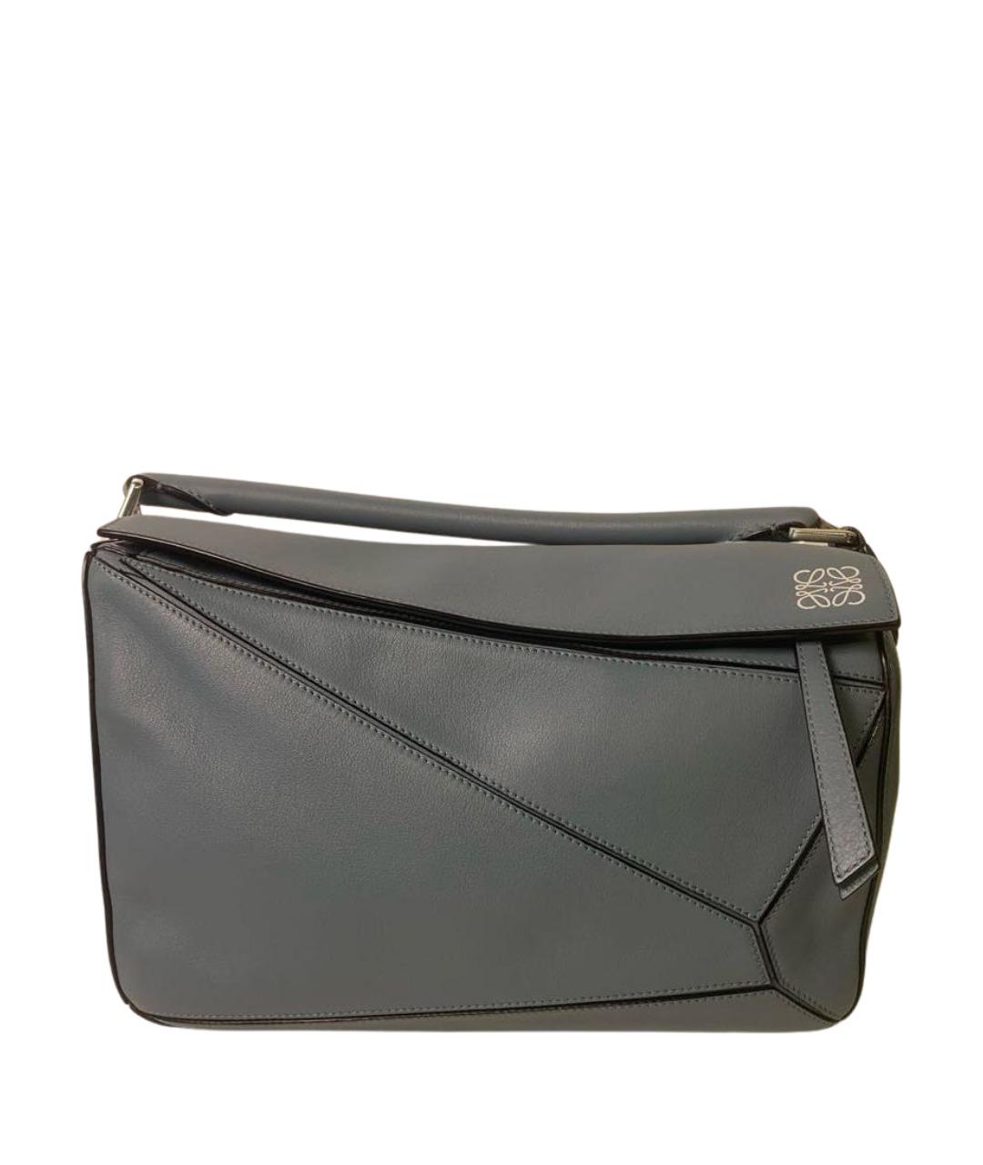 LOEWE Бирюзовая замшевая сумка через плечо, фото 1