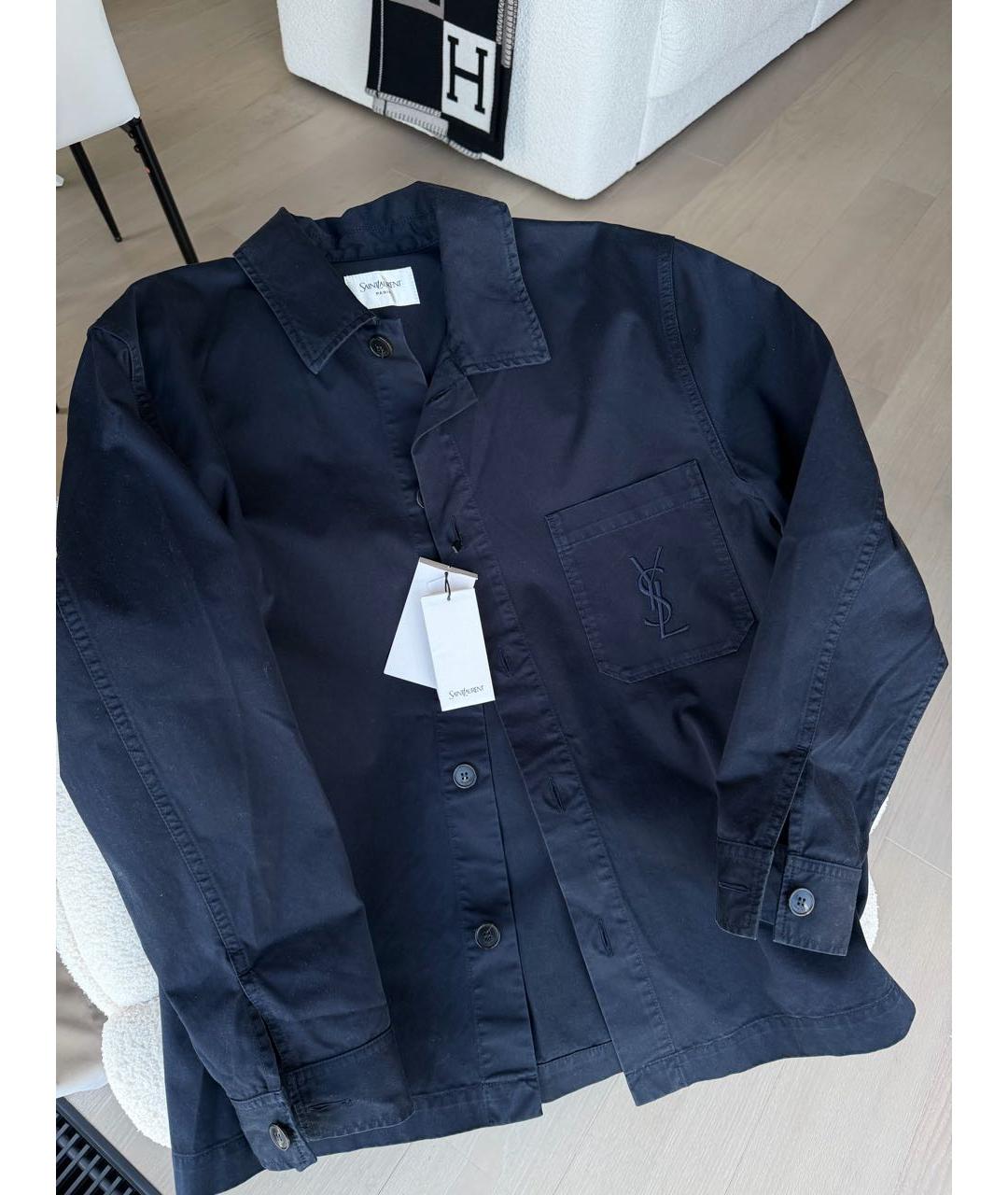 SAINT LAURENT Темно-синяя рубашка, фото 6