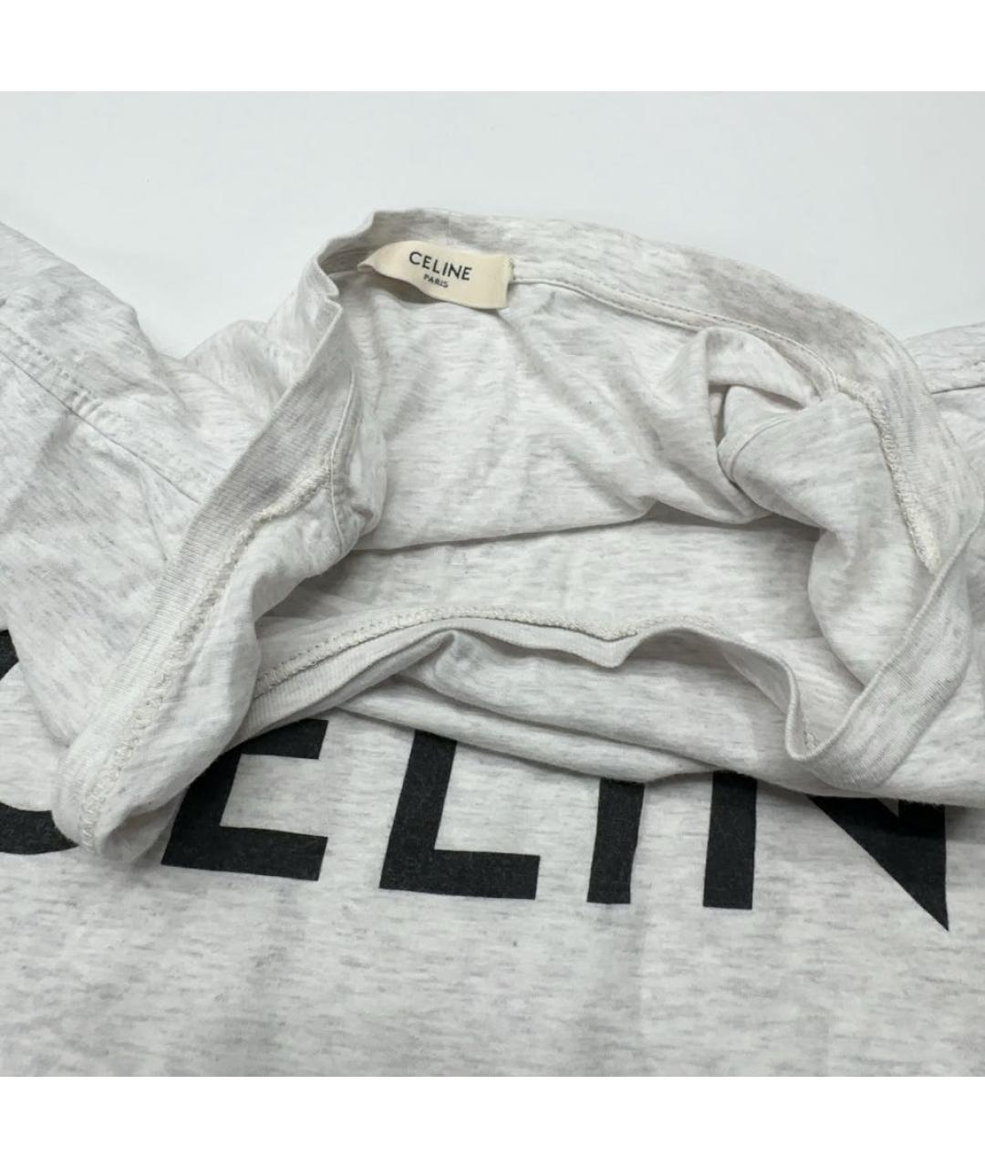 CELINE Серая хлопковая футболка, фото 6